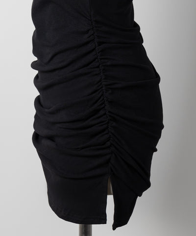 【 2WAY 】クロスストラップリボンカットアウトオフショルミニワンピース / cross strap ribbon cutout offshoulder mini onepiece