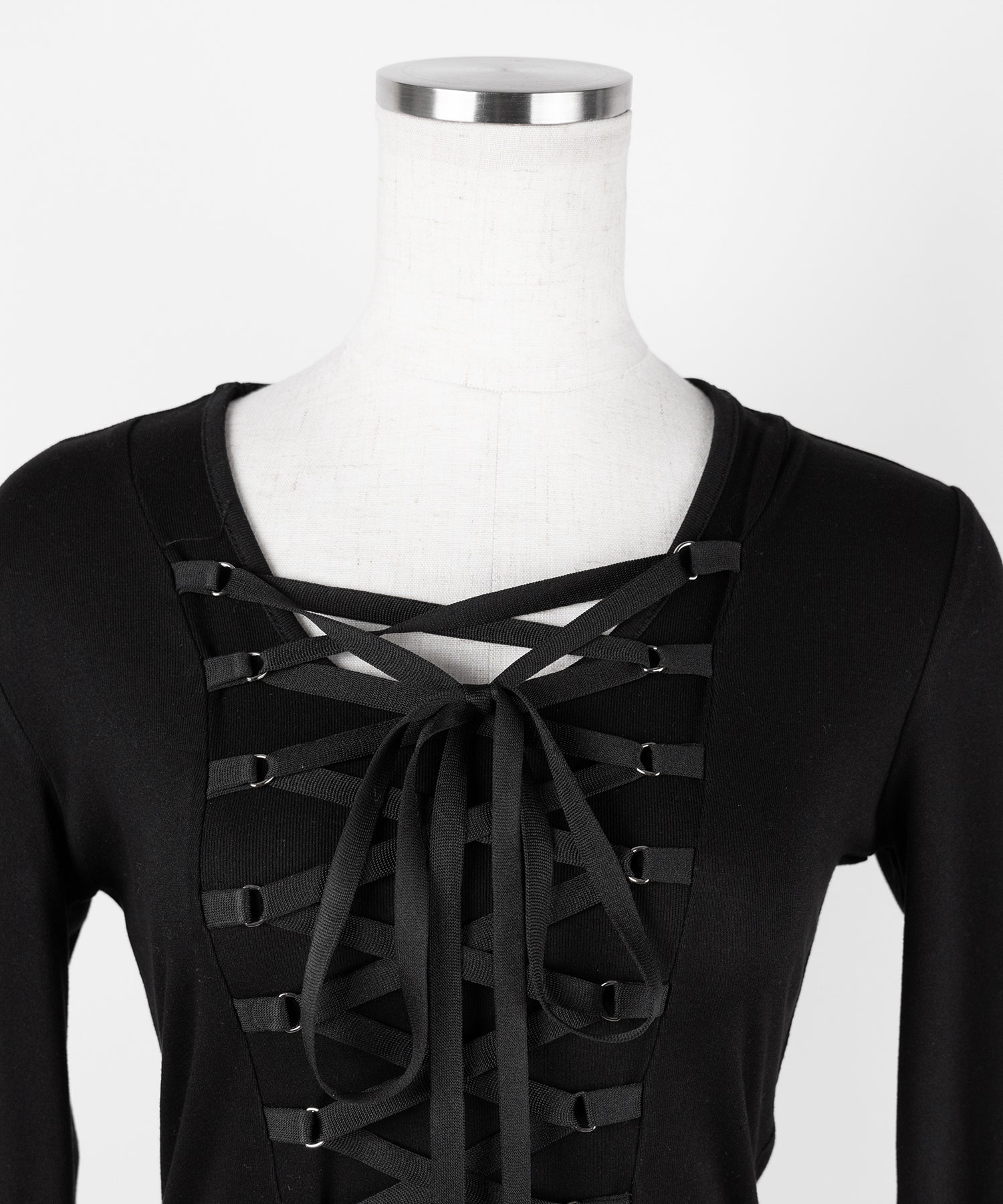 【 2WAY 】レースアップコルセットリボンチョーカーミニワンピース / lace up corset ribbon choker mini onepiece