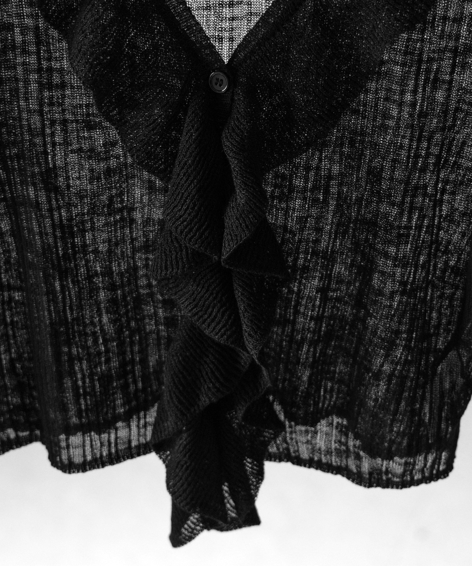フリルシアールーズニットカーディガン / frill sheer loose knit cardigan