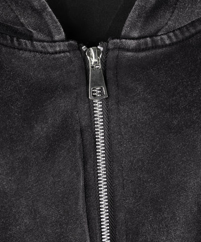 ピグメントヴィンテージ加工ジップアップパーカー / Pigment vintage zip-up hoodie