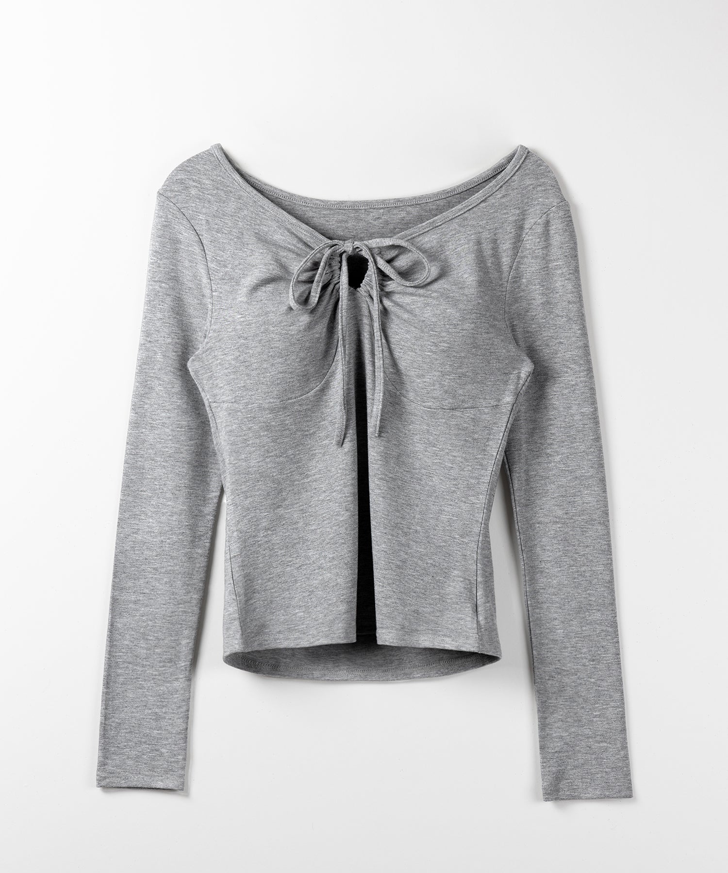 【 3WAY 】クロスストラップリボンギャザーカットソートップス / cross strap ribbon gather cutsew tops