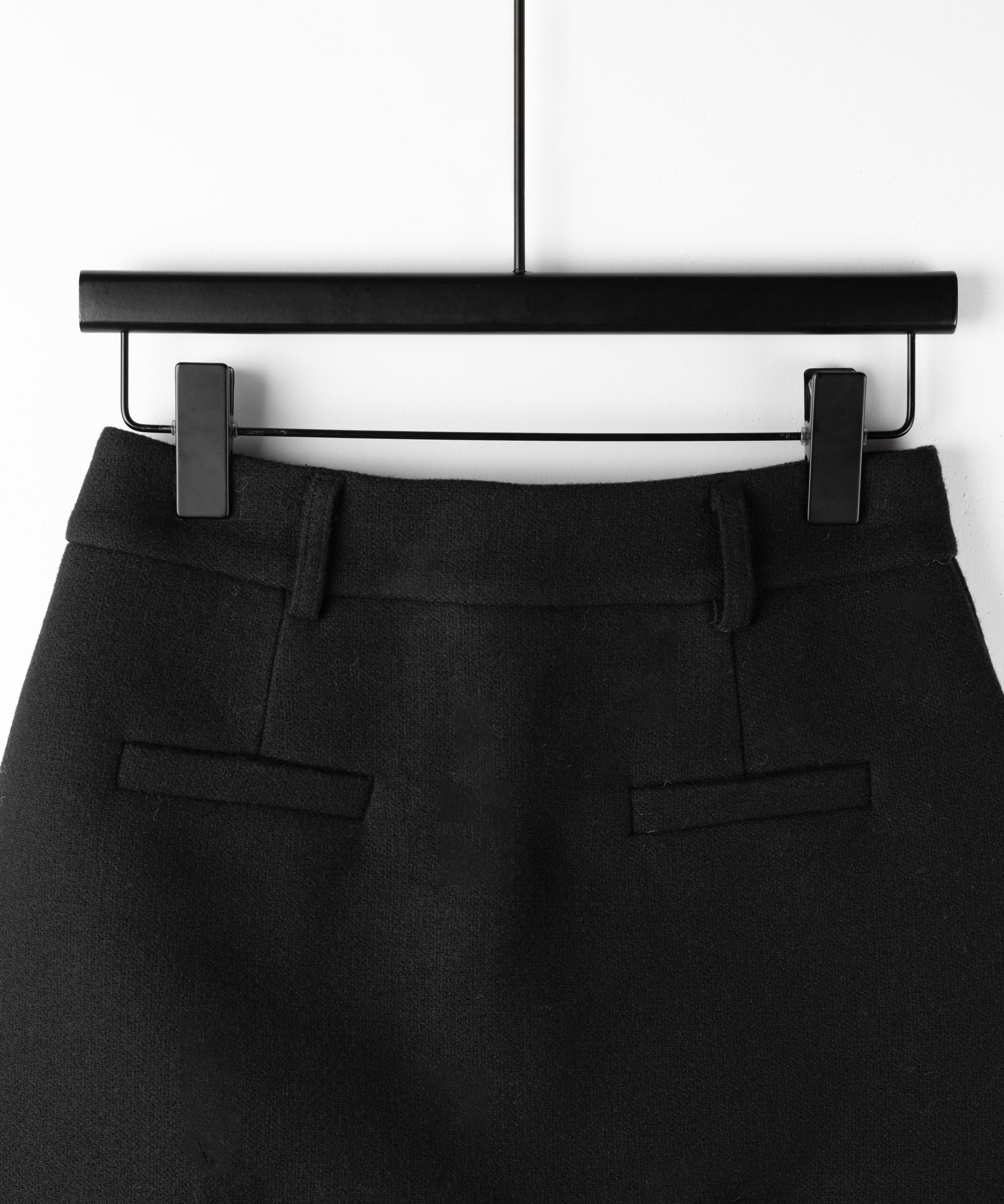 【 インナーパンツ裏地付 】ファードッキングウールライクレディミニスカート / fur docking woollike lady mini skirt