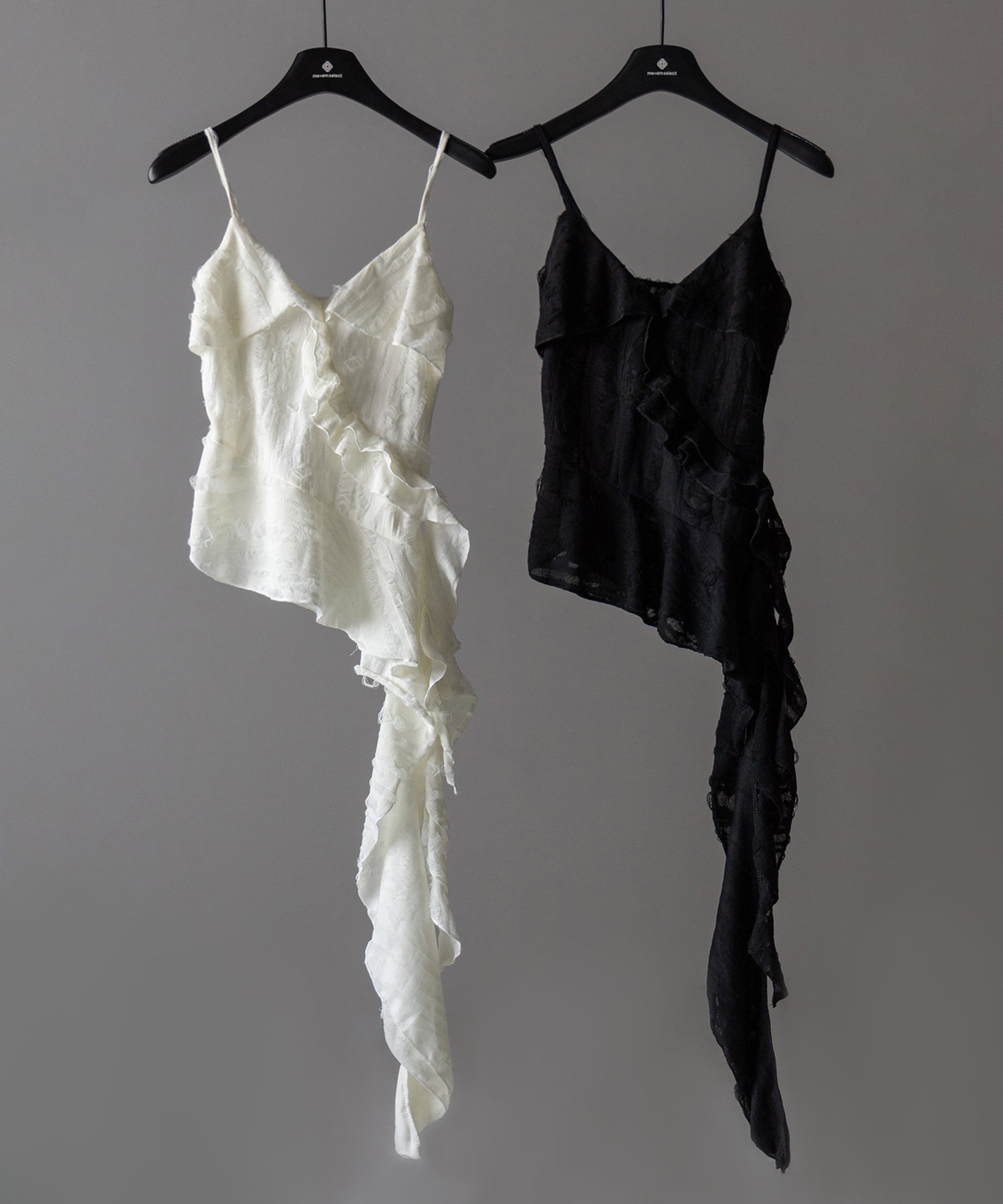 アシンメトリーダメージフリルキャミソール / asymmetry damage frill camisole