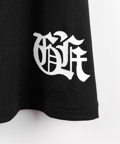 グランジロゴバッククロスタンクトップミニワンピ / grunge logo back cross tanktop mini onepiece