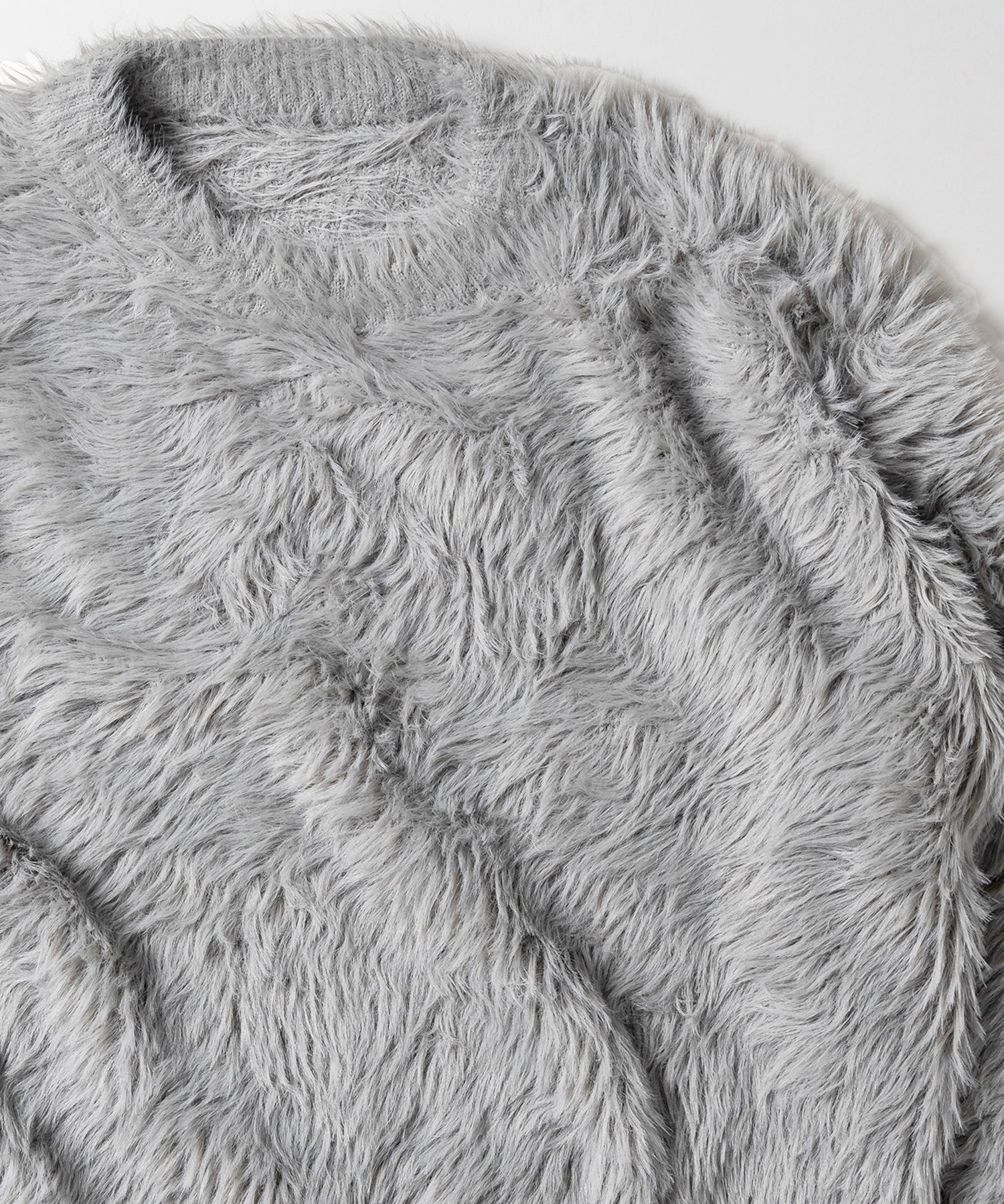 【 4color 】ビッグシルエットロングシャギールーズニット / big silhouette long shaggy loose knit