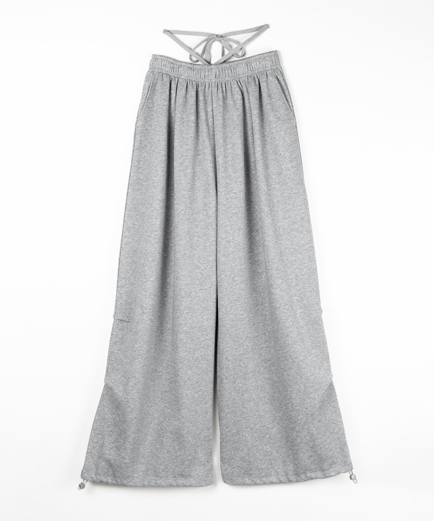 【先行販売】ウエストストリングタックワイドスウェットパンツ