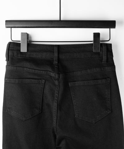 レースアップカットアウトストレッチフレアデニム / lace up cutout stretch flare denim