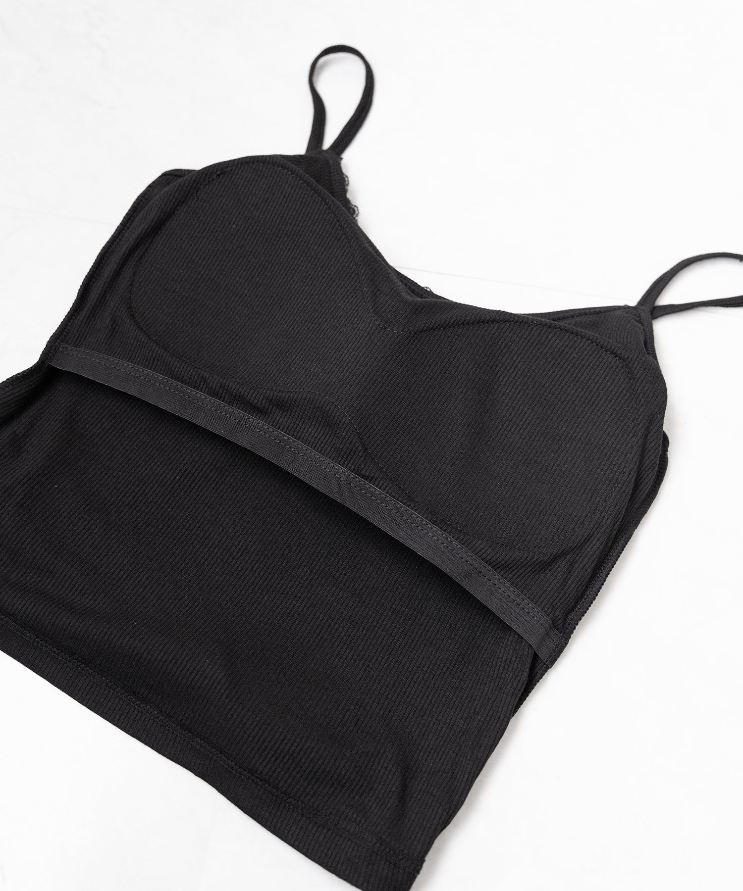 【 3color 】ダブルレース切替リブキャミソール / double lace switching ribbed camisole