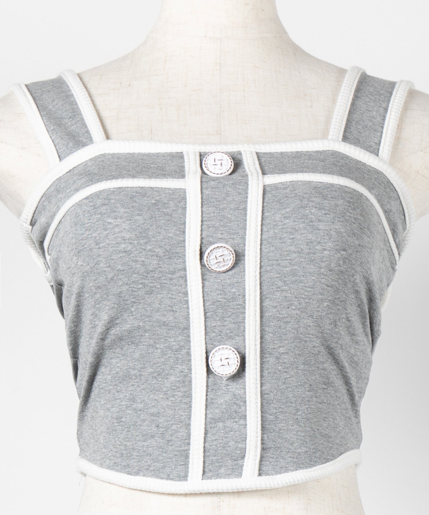 【 セットアップ】フロントボタンパイピングビスチェ+ フレアパンツ SET / 【 SETUP 】front button piping buister + flare pants SET
