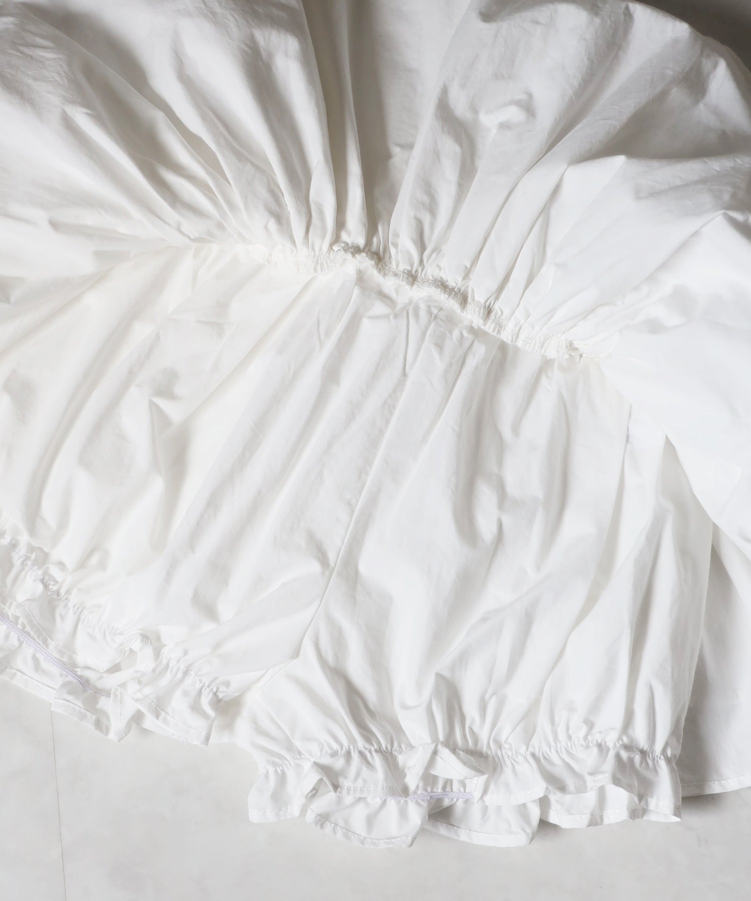 【 インパン裏地付 】ボリュームフレアコットンミニスカート / volume flare cotton mini skirt