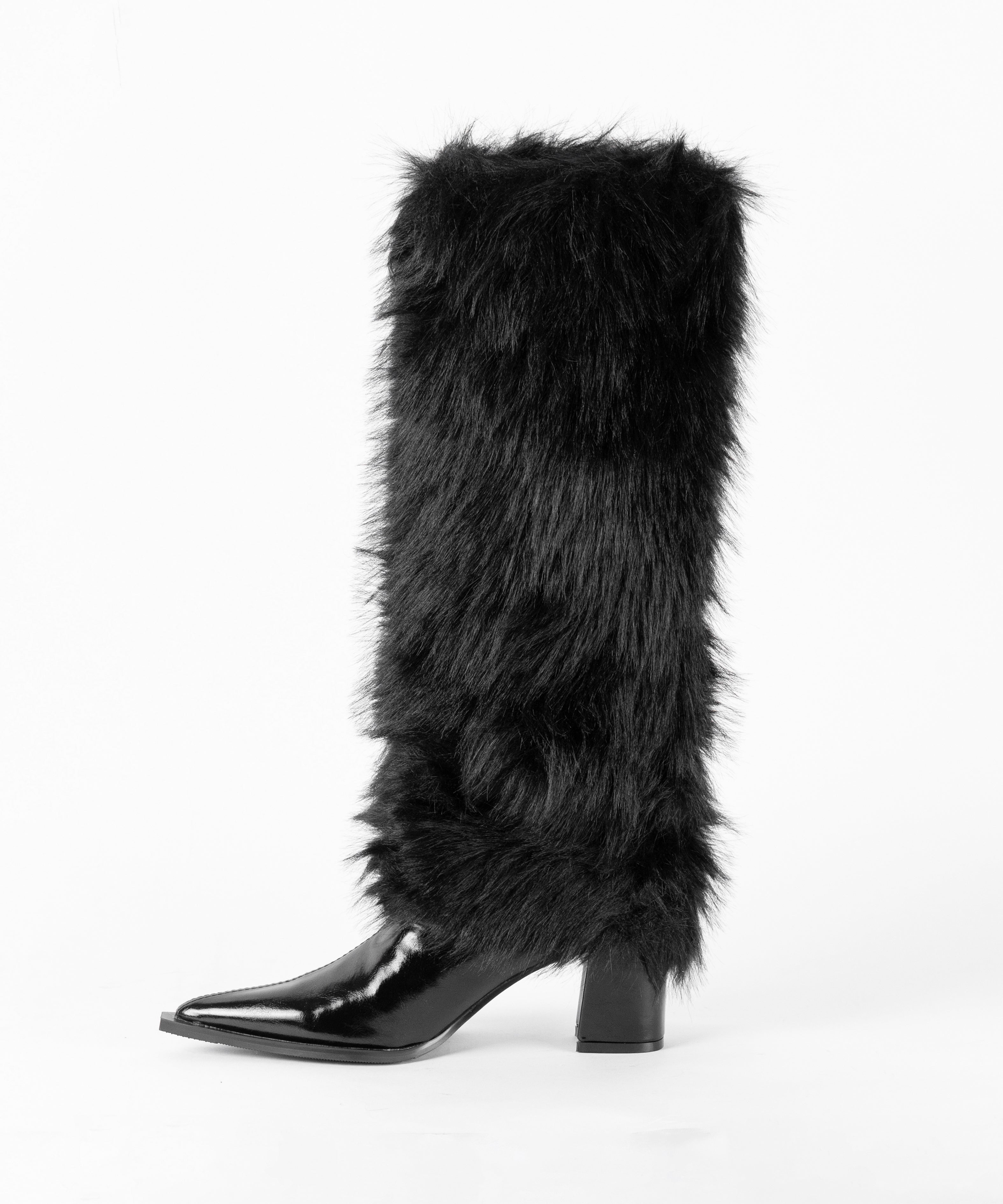 ミックスフェイクファーロングカバーブーツ / mix fake fur long cover boots
