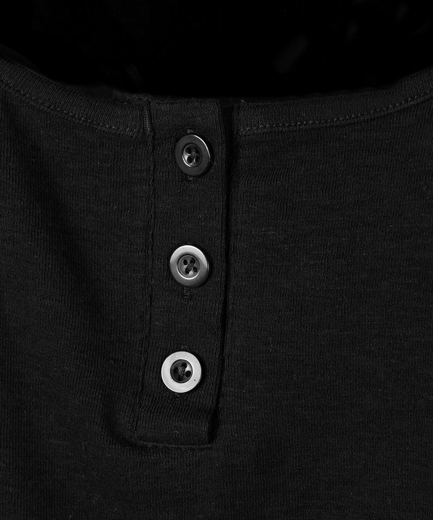 ヘンリーネックスクエアギャザー半袖Tシャツ /henley neck square gather short sleeve T-Shirt