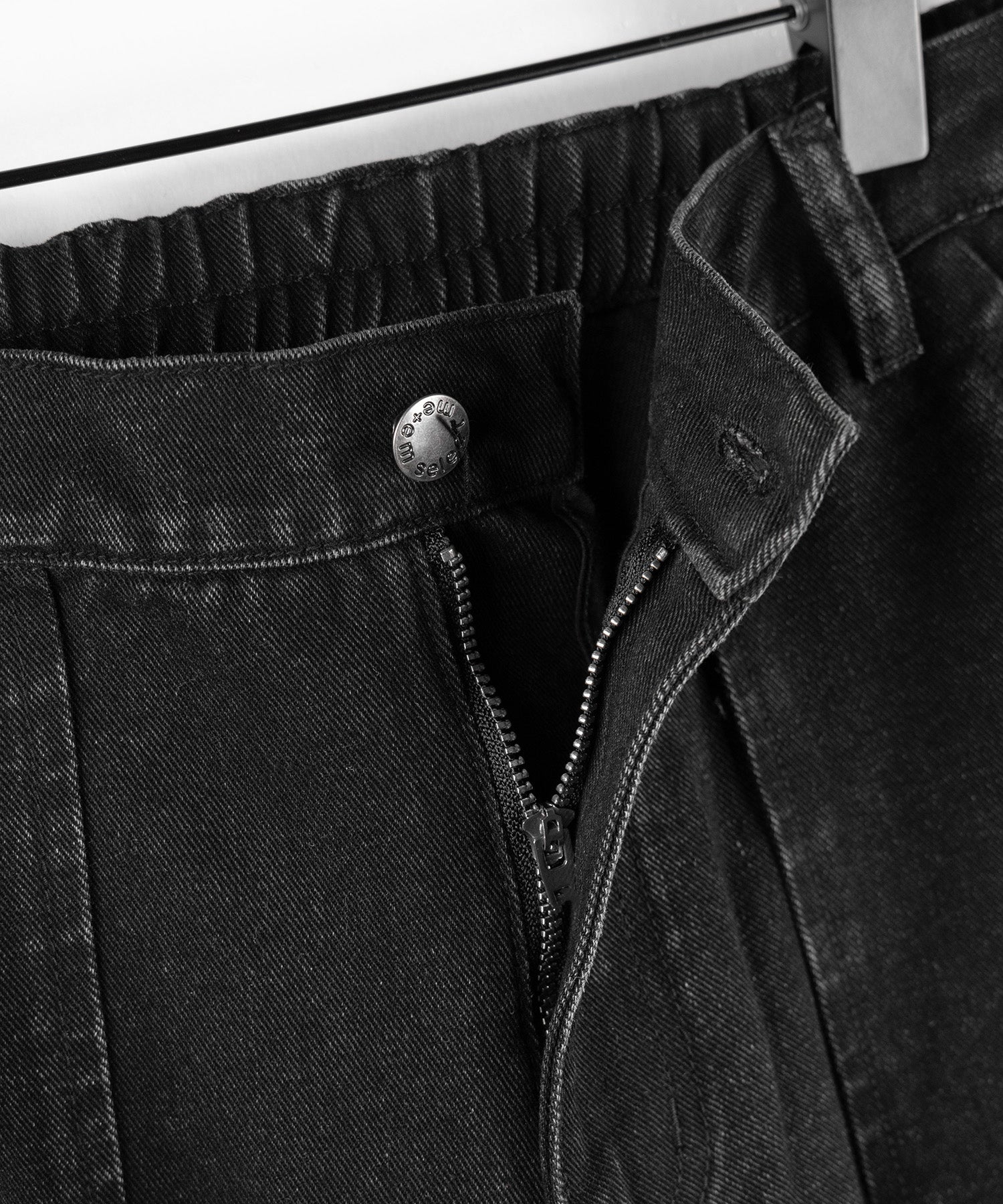 【 2color 】サイドラインハイウエストデニムショートパンツ / sideline highwaist denim short pants