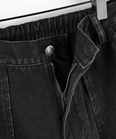 サイドラインハイウエストデニムショートパンツ / sideline highwaist denim short pants