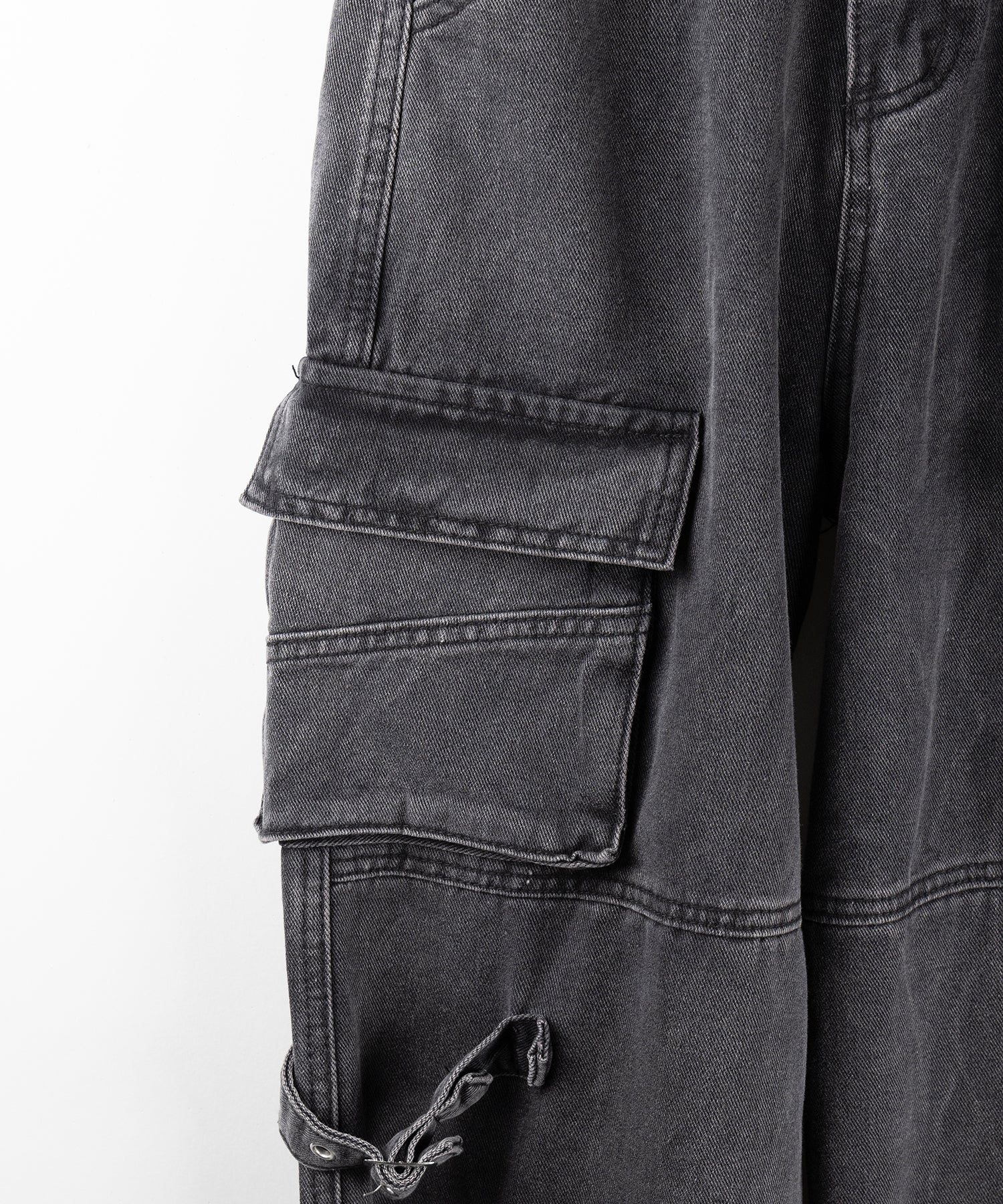 【 4size 】ヴィンテージサイドベルテッドカーゴデニム / vintage side belted cargo denim