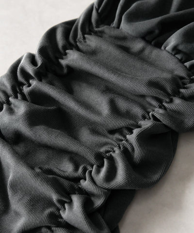 裏毛シャーリングスウェットミニワンピース / urake shirring sweat mini one piece