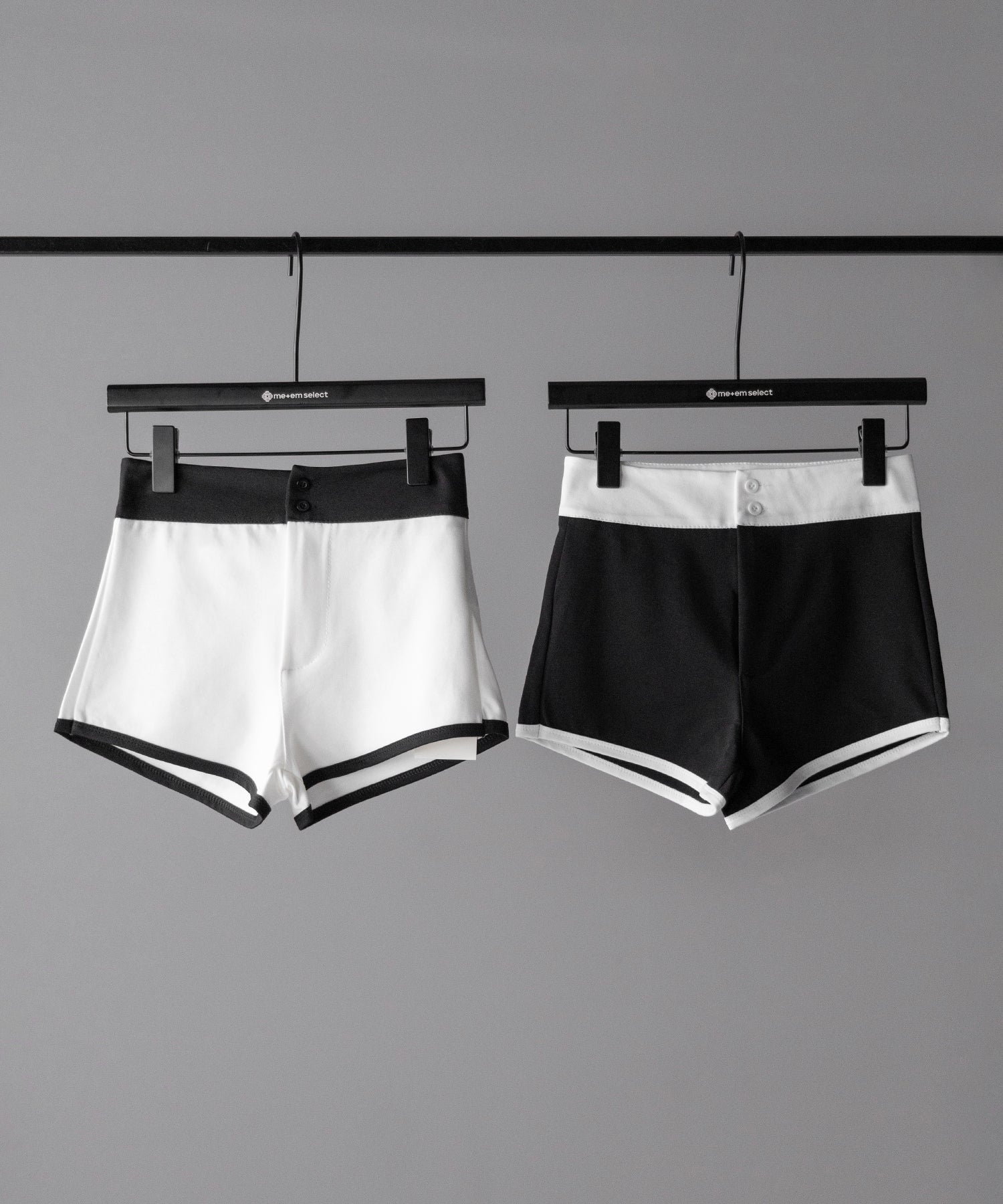 【 2color /2size 】バイカラーマイクロミニスパンショートパンツ / bicolor micro mini span short pants