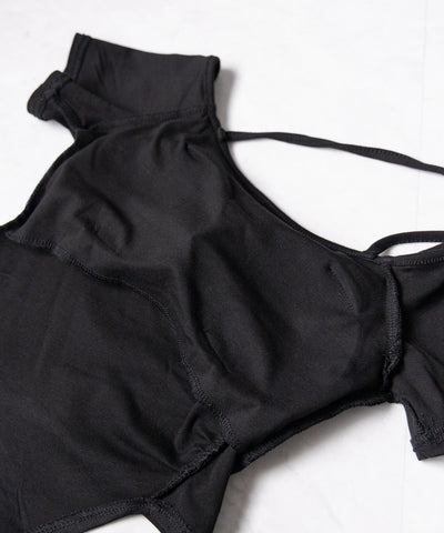 クロスネックアシメギャザーオフショルTシャツ / cross neck asymmetry gather off shoulder T-shirt