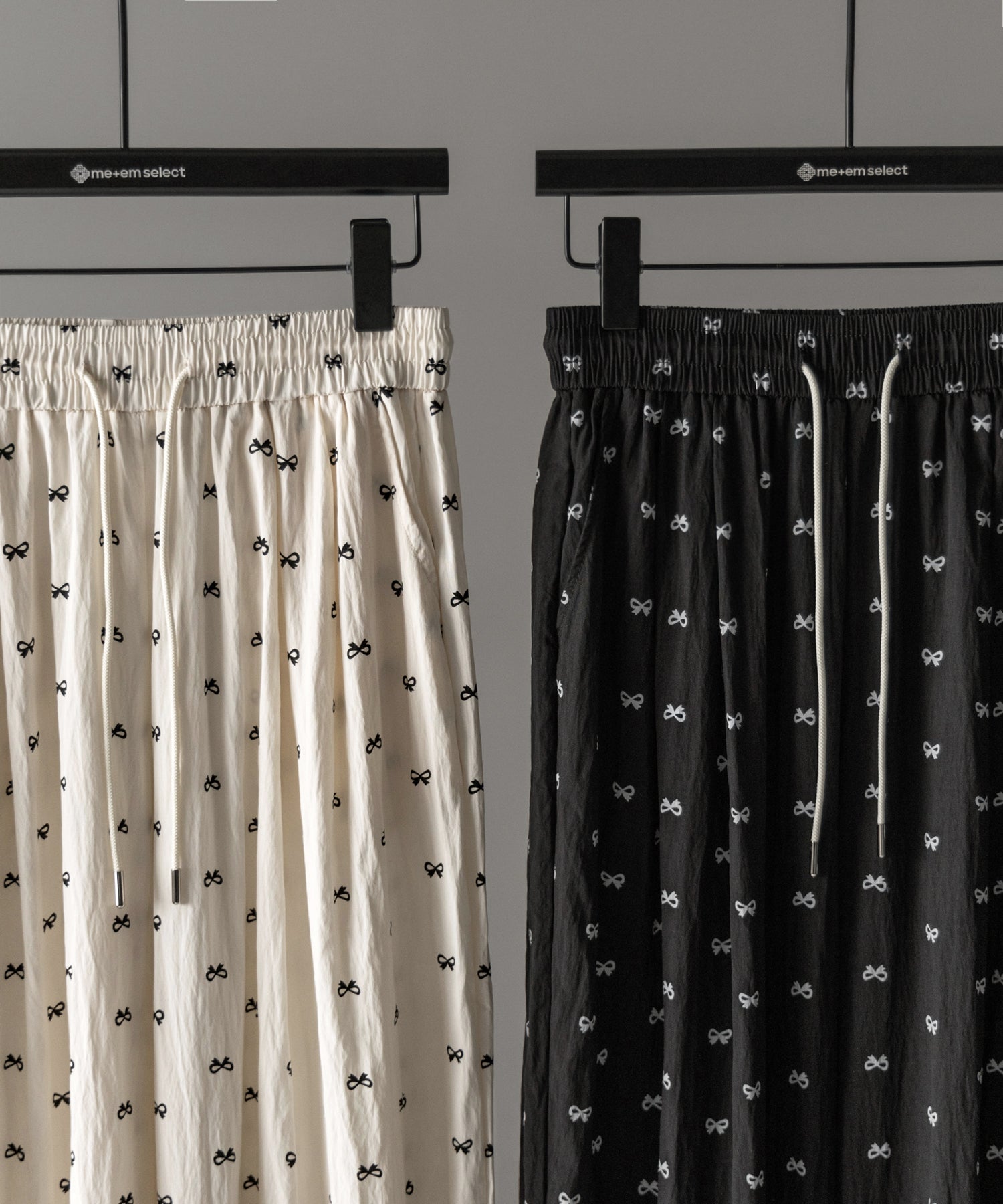 【 2color 】リボンプリントワイドイージーパンツ / ribbon print wide easy pants