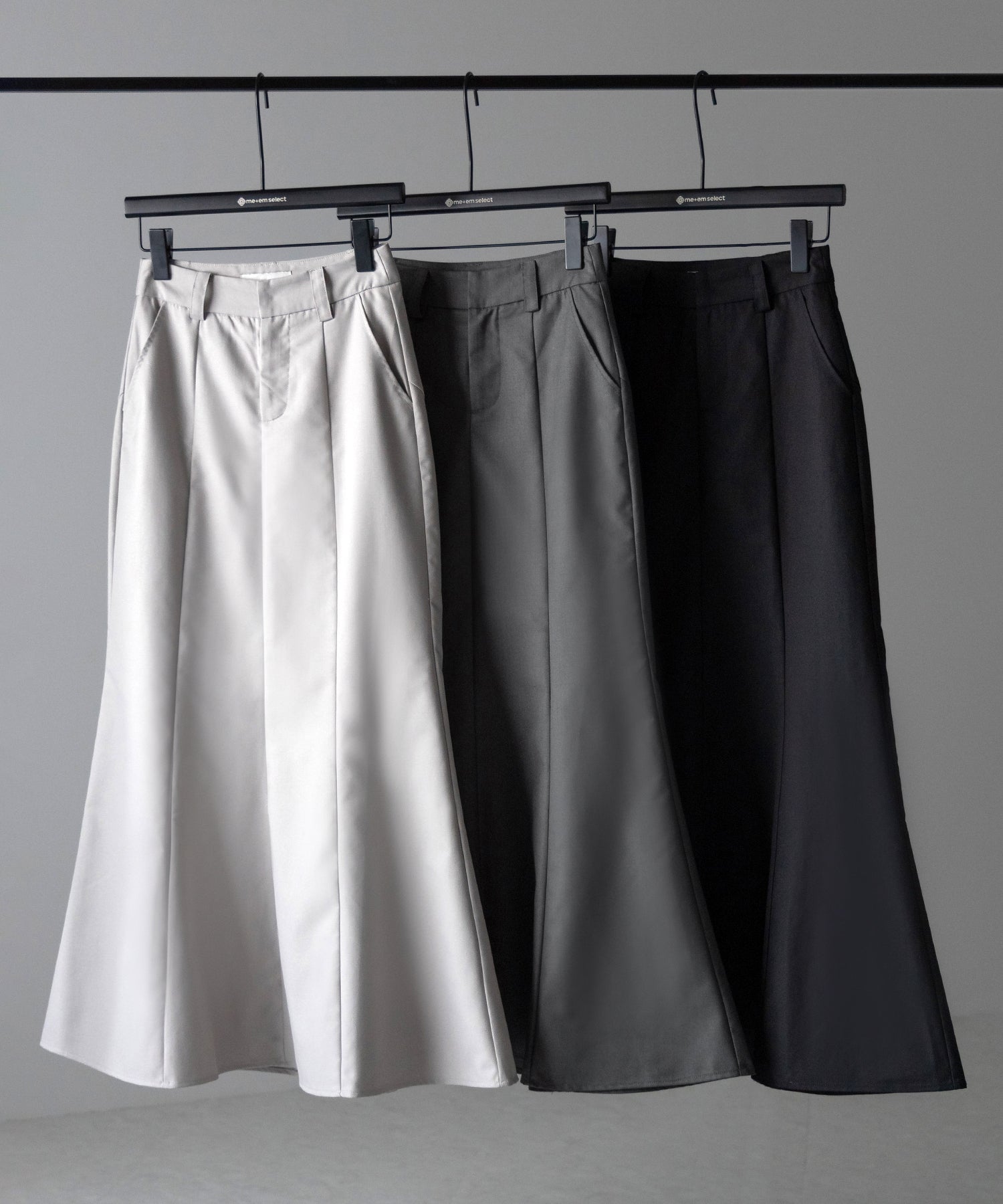 【 3color / 3size 】 ハイウエストフレアロングマキシマーメイドスカート