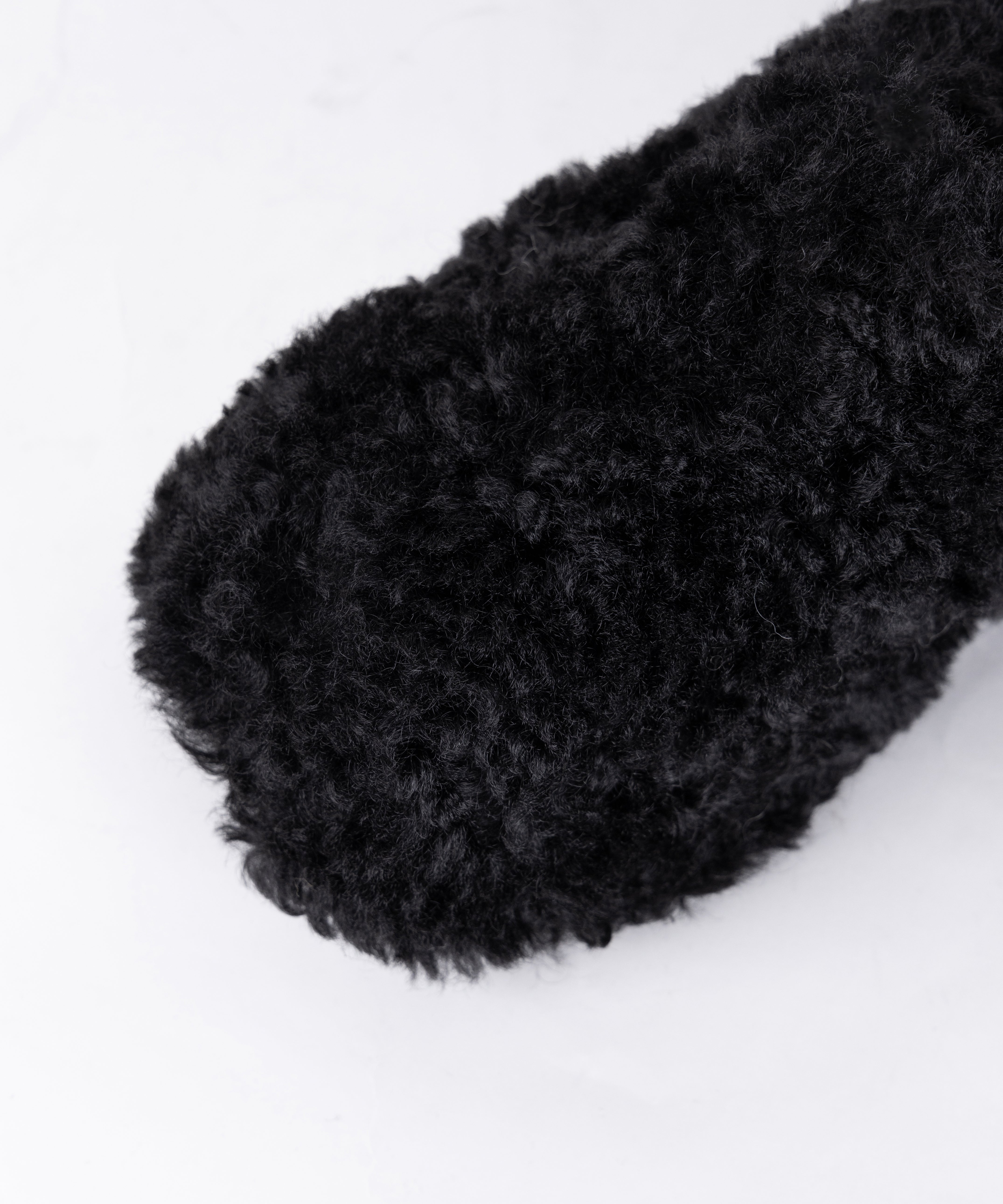 厚底テディボアサボサンダル / platform teddy boa sabo sandals