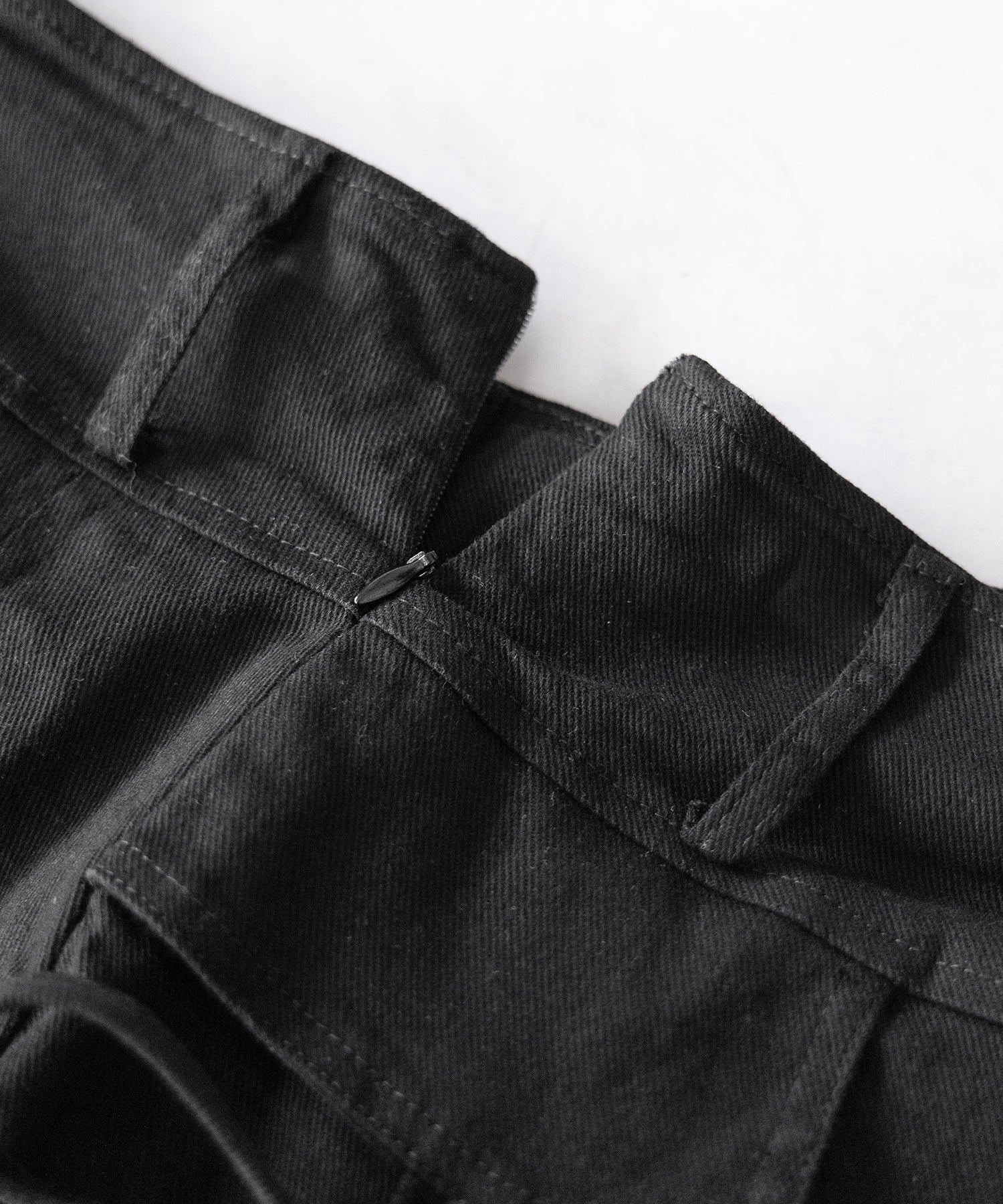 【 2color / 3size 】ヴィンテージライクリボンデニムミニスカパン / vintage like ribbon denim mini skirt pants