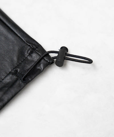 2WAY ドロストフェイクレザーワイドカーゴパンツ / 2WAY drawstring fake leather wide cargo pants