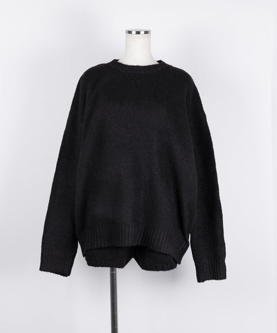 【 ニットセットアップ 】フラッフィーオーバーサイズニット + ニットショートパンツ SET / fluffy over size knit + knit short pants SET