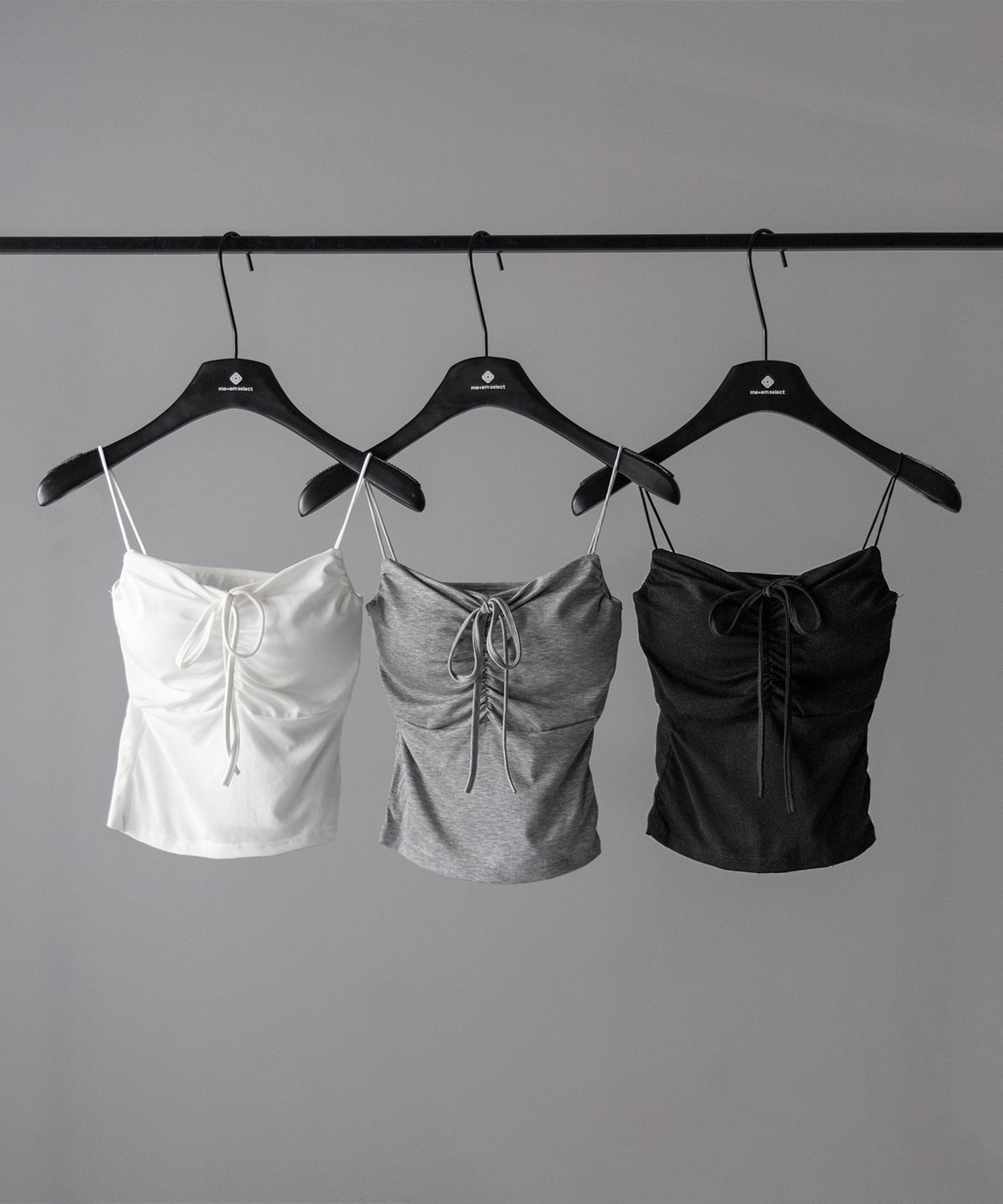 【 2WAY 】クロスストラップリボンギャザースリムキャミソール / cross strap ribbon gather slim camisole