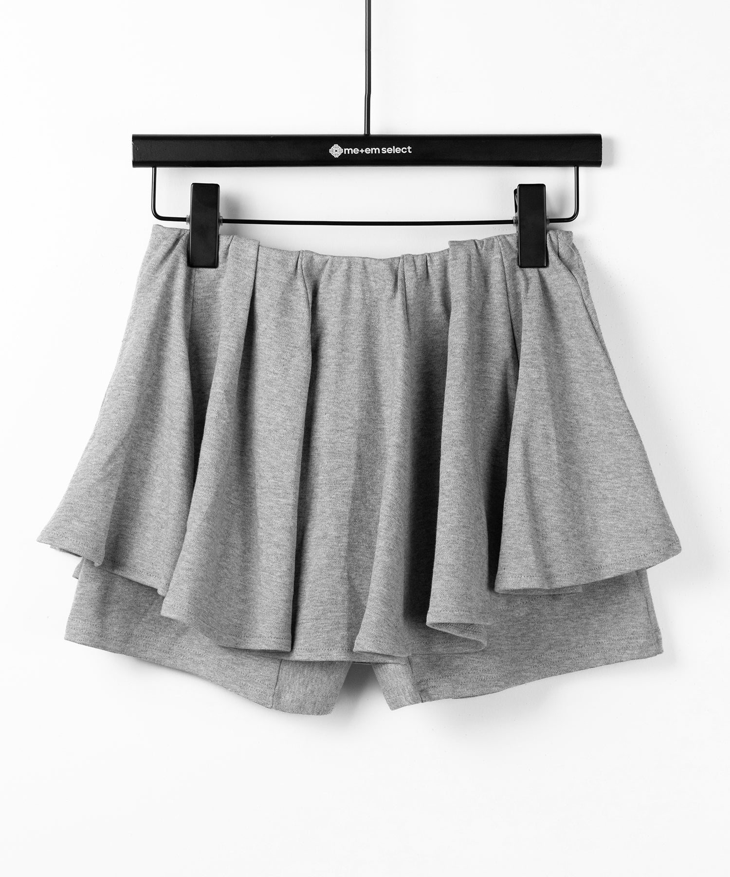 【 セットアップ 】ロゴプレート半袖トップス+フレアミニスカパン SET /( SETUP ) logo plate short sleeve tops + flared mini skirt pants
