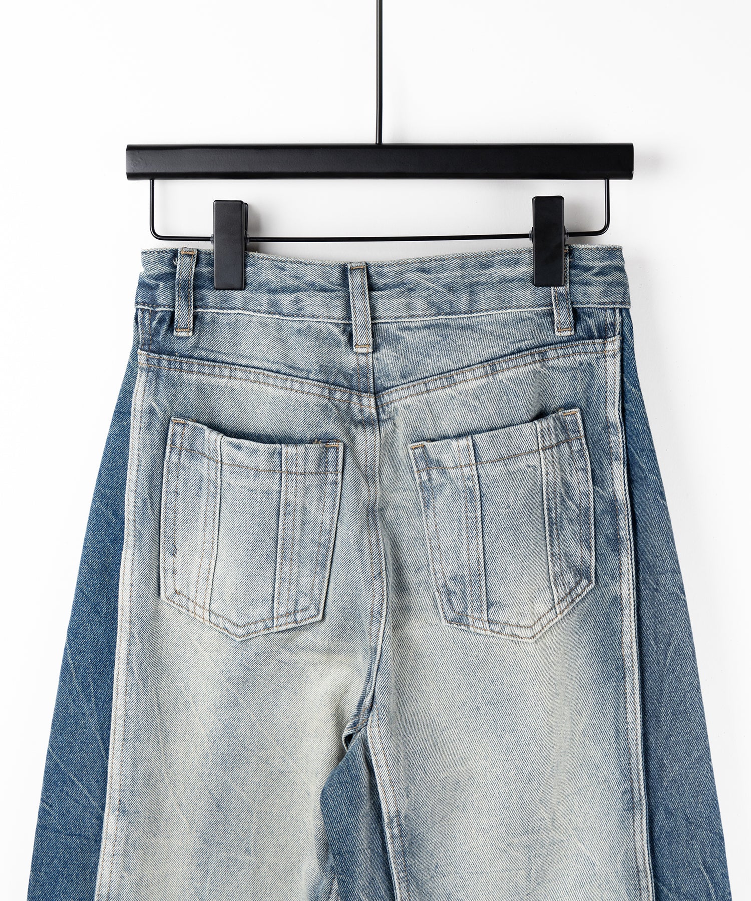 【 4size 】ヴィンテージライクサイドタックストレートデニム /vintage like side tuck straight denim