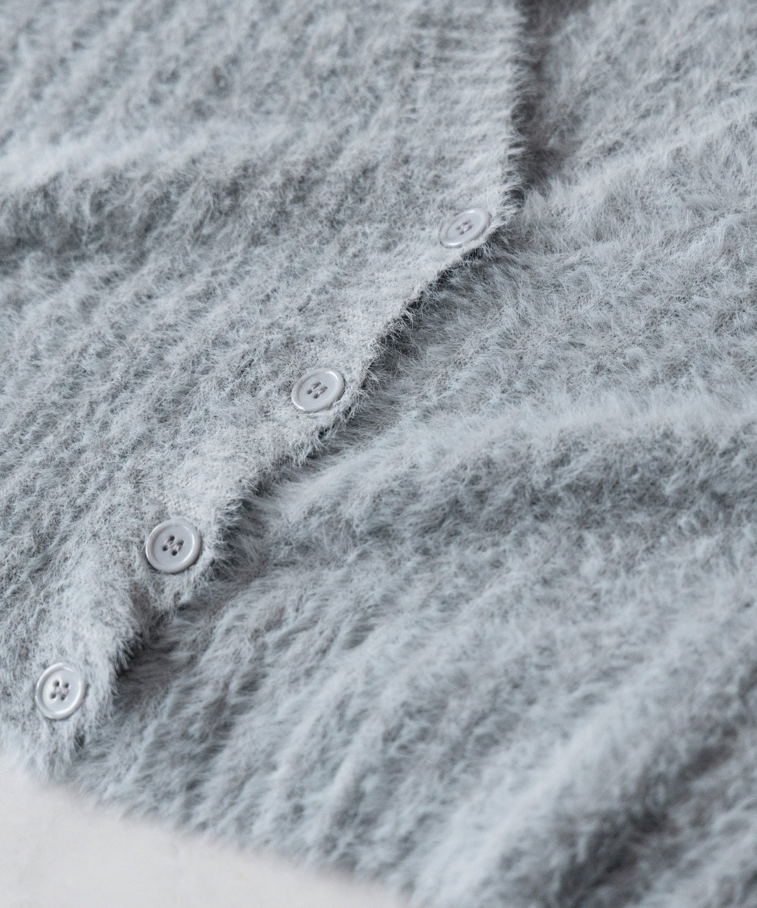【 3color 】ショートシャギーリブニットカーディガン / short shaggy lib knit cardigan