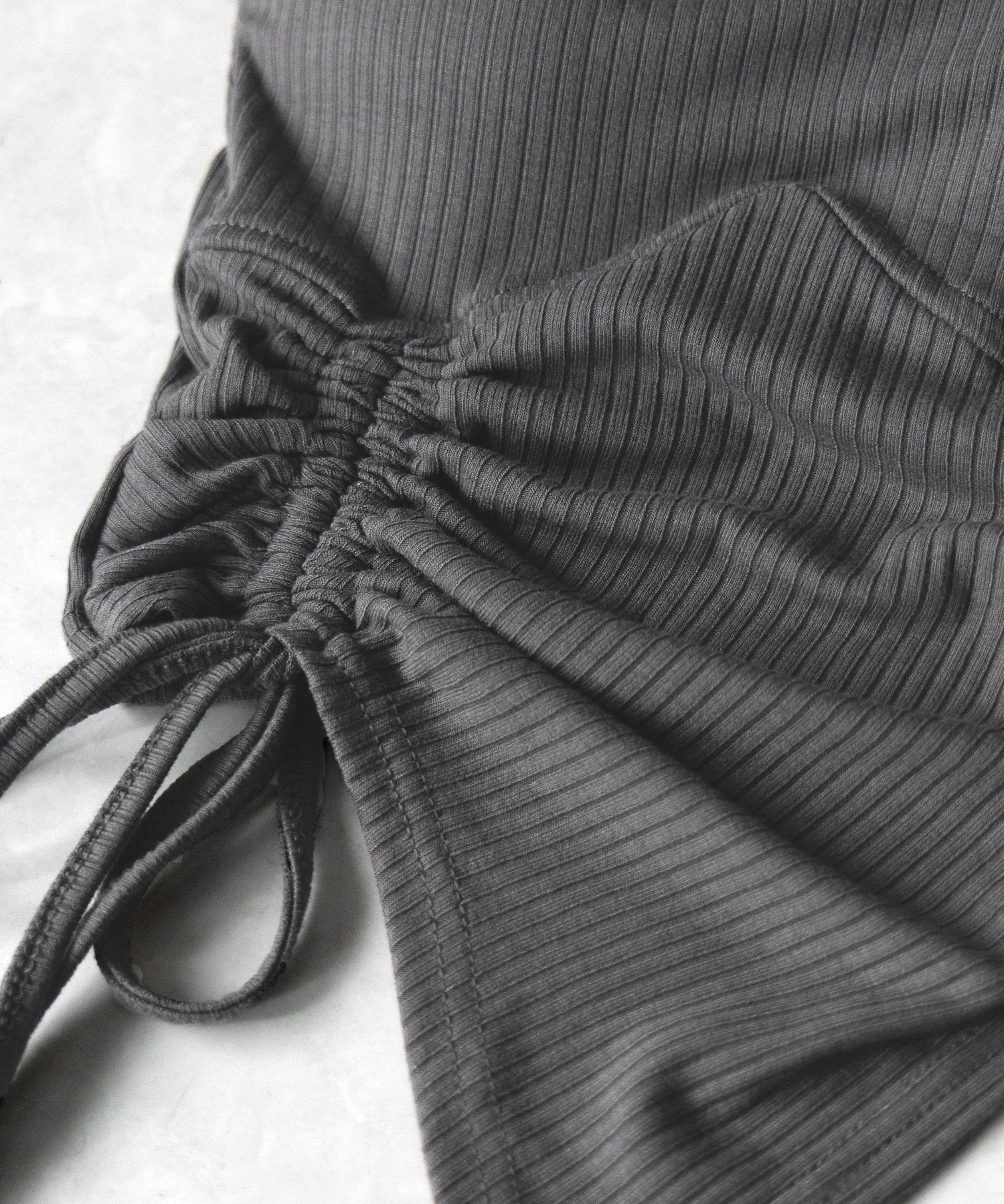 【 2点セット 】シャーリングリボンベアトップス & ショートカーディガン SET / shirring ribbon bare tops & short cardigan SET