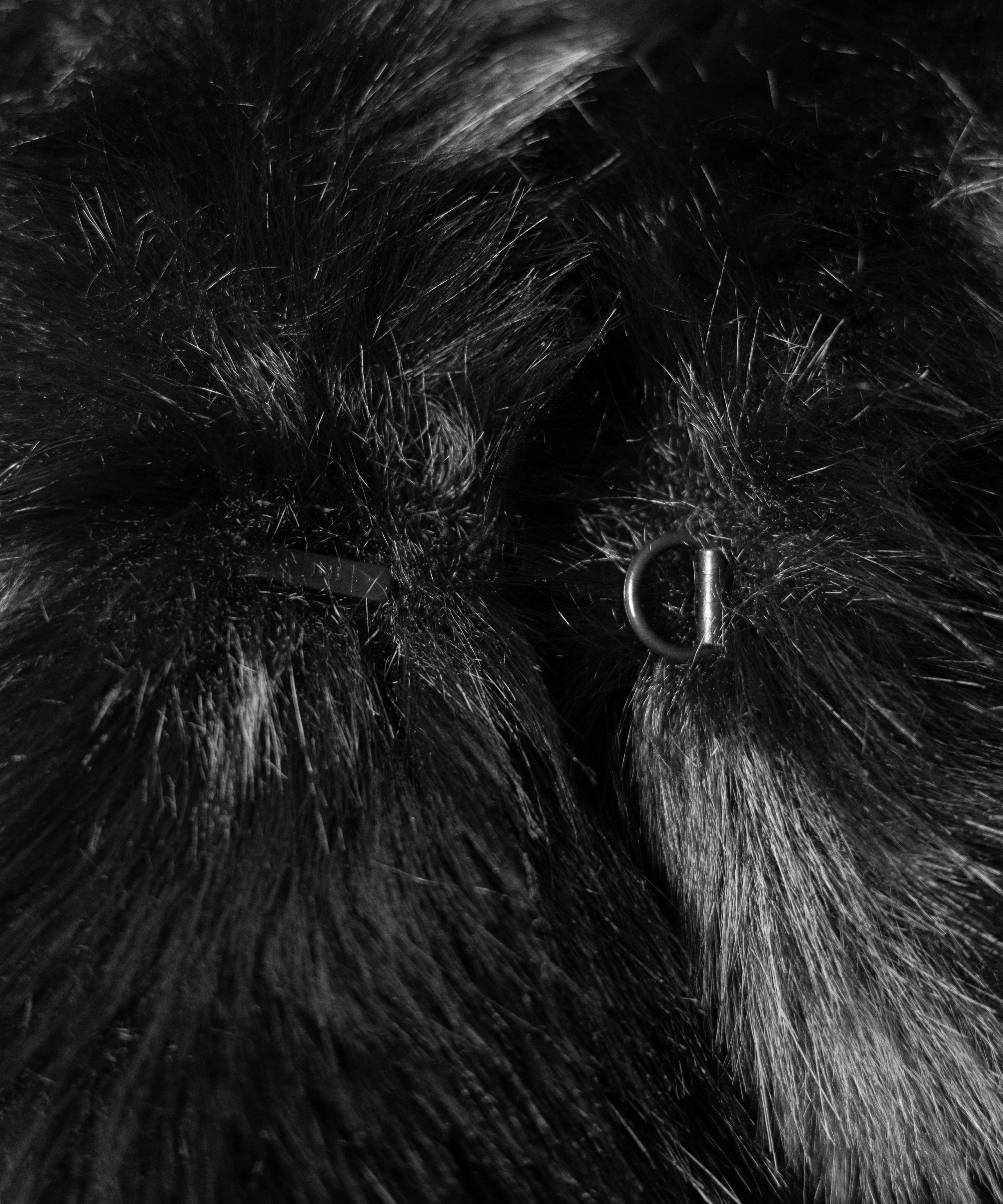 フェイクファーフードレディーショートコート / fake fur hoodec lady short coat