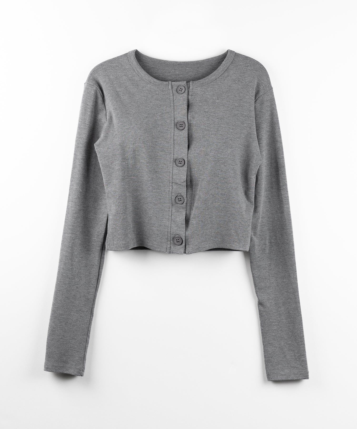 【 2点セット 】フロントボタンベアトップ + クロップドカットソーカーディガン SET / front button bare top + cropped cutsaw cardigan SET