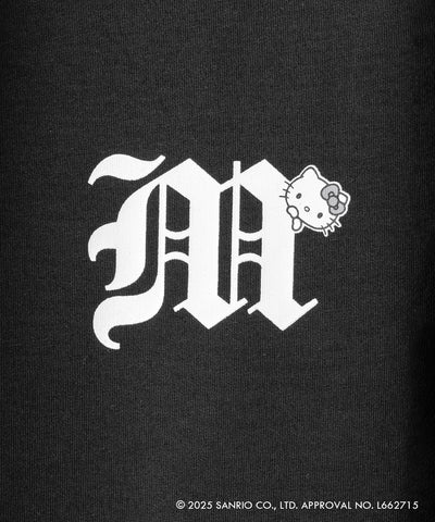 【 HELLO KITTY × me+em select 】ハローキティM LOGO ワイドスウェットパンツ / Hello Kitty M Logo wide sweatpants 【 セットアップ着用可能 】