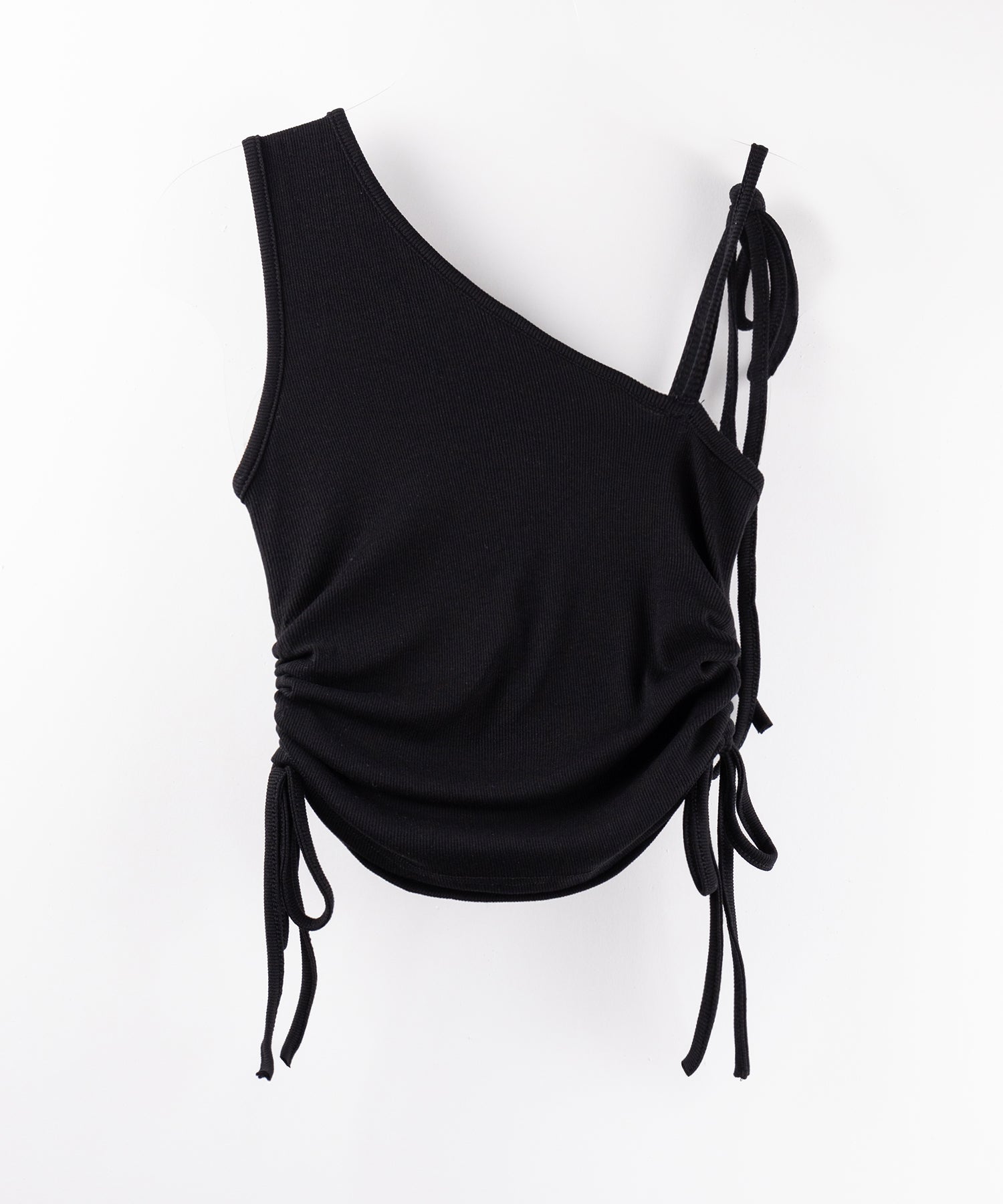 ショルダーリボンシャーリングキャミタンクトップ/ shoulder ribbon shirring cami tank top