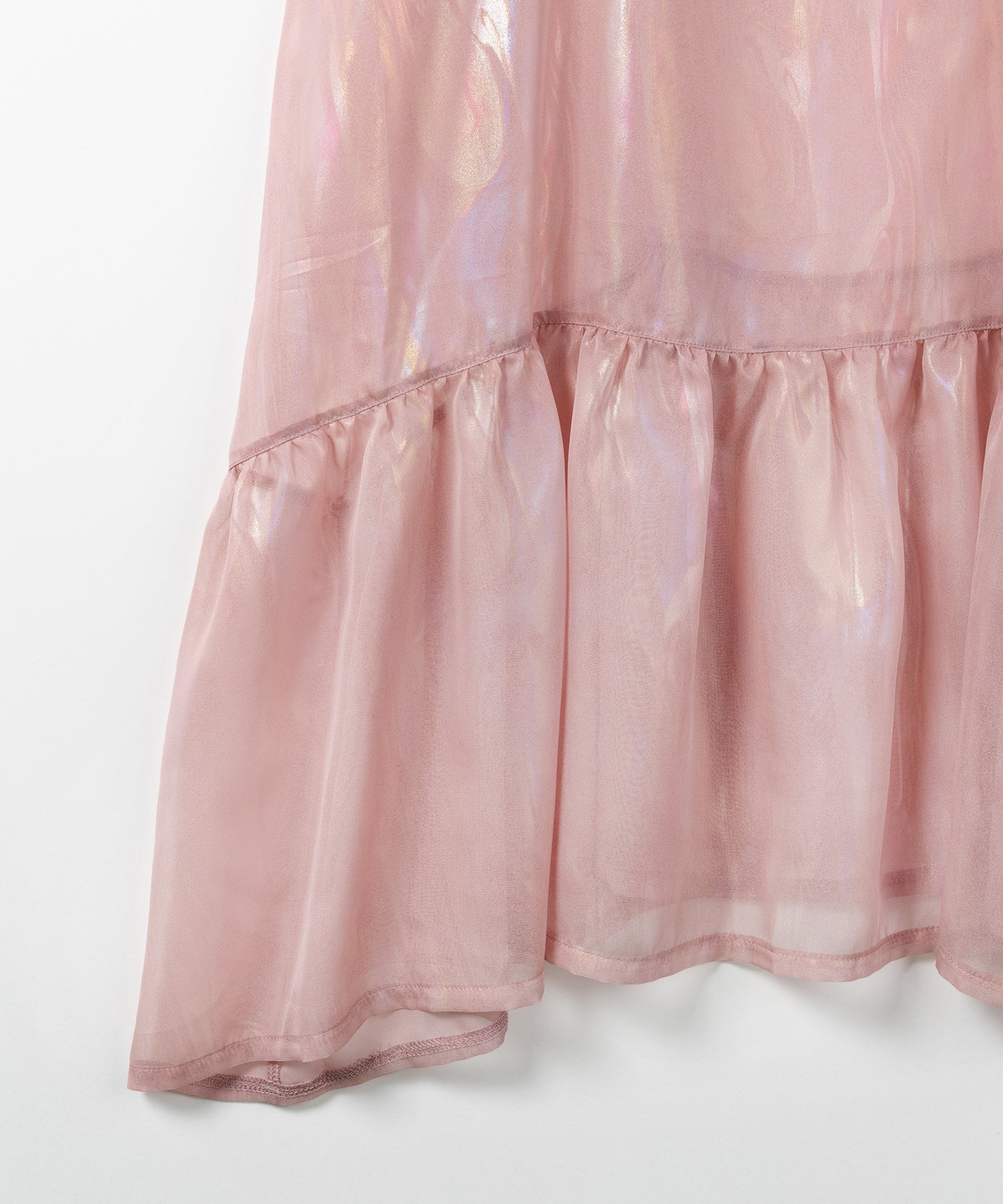 オーロラグロスオーガンジーギャザーフレアキャミワンピース / Aurora gloss organdygather flare cami onepiece