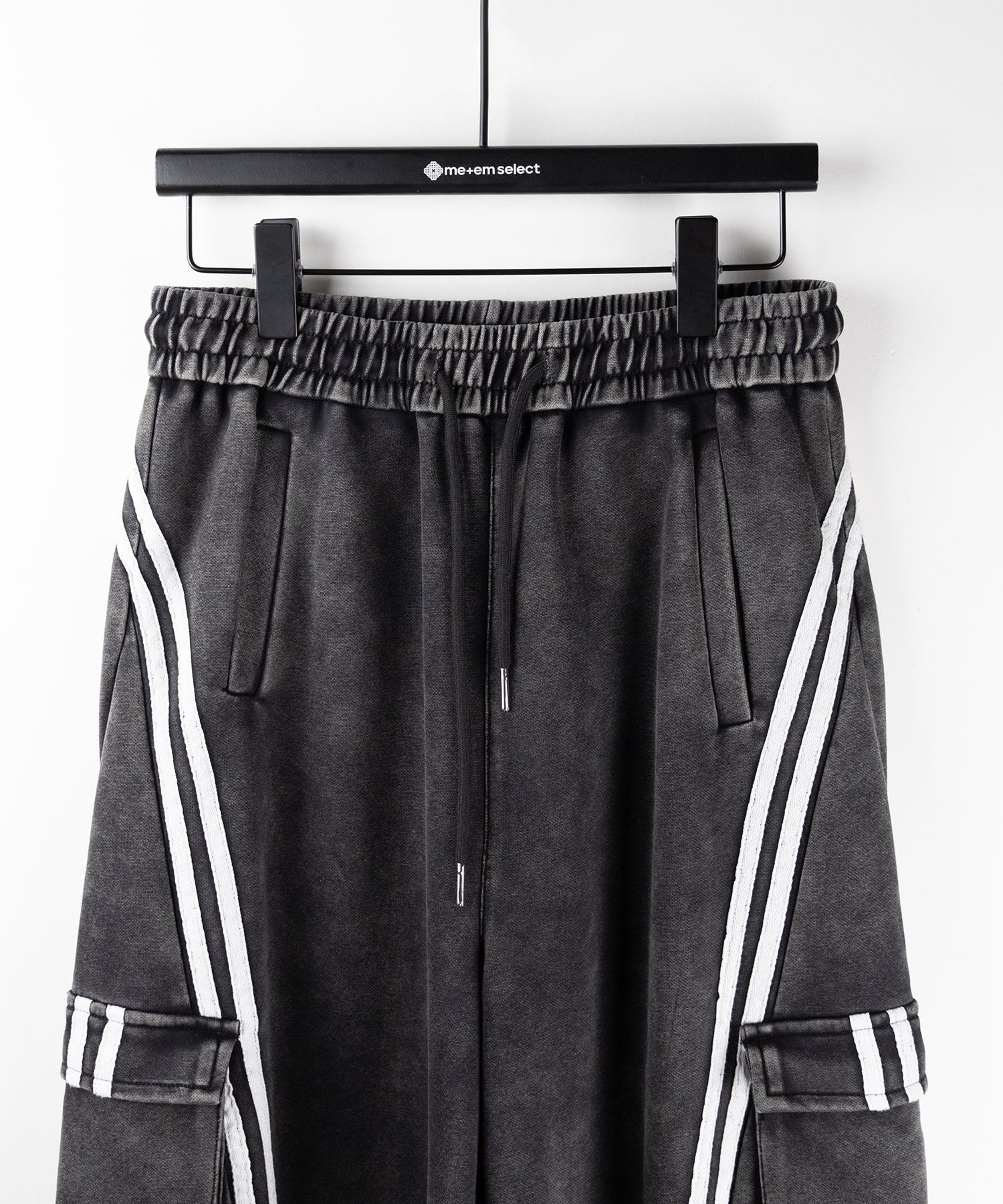 【 裾絞り可能2WAY 】ピグメントヴィンテージサイドラインタックワイドスウェットパンツ / pigment vintage sideline tuck wide sweatpants