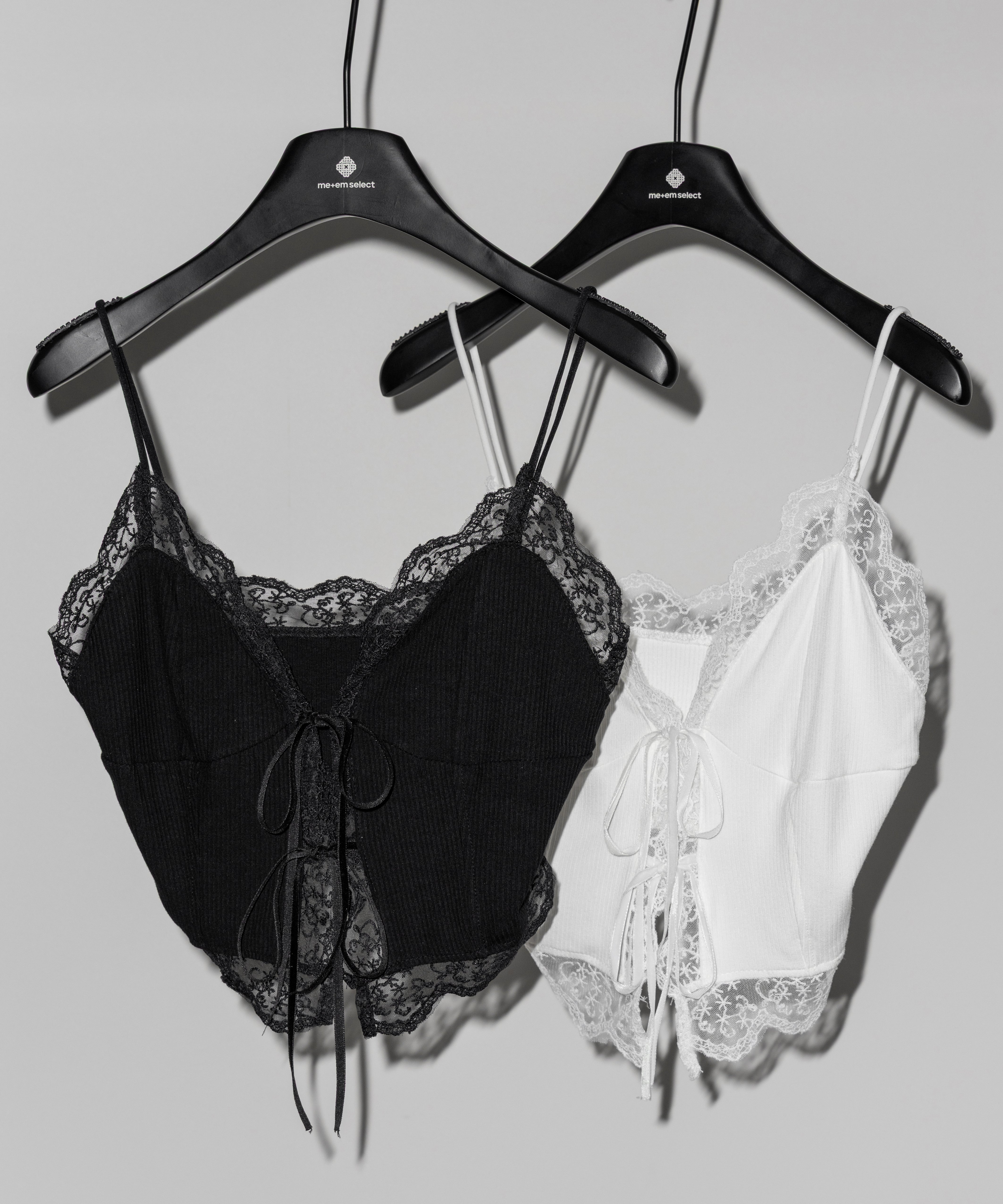 ダブルリボンレースレイヤードキャミソール / double ribbon lace layered camisole