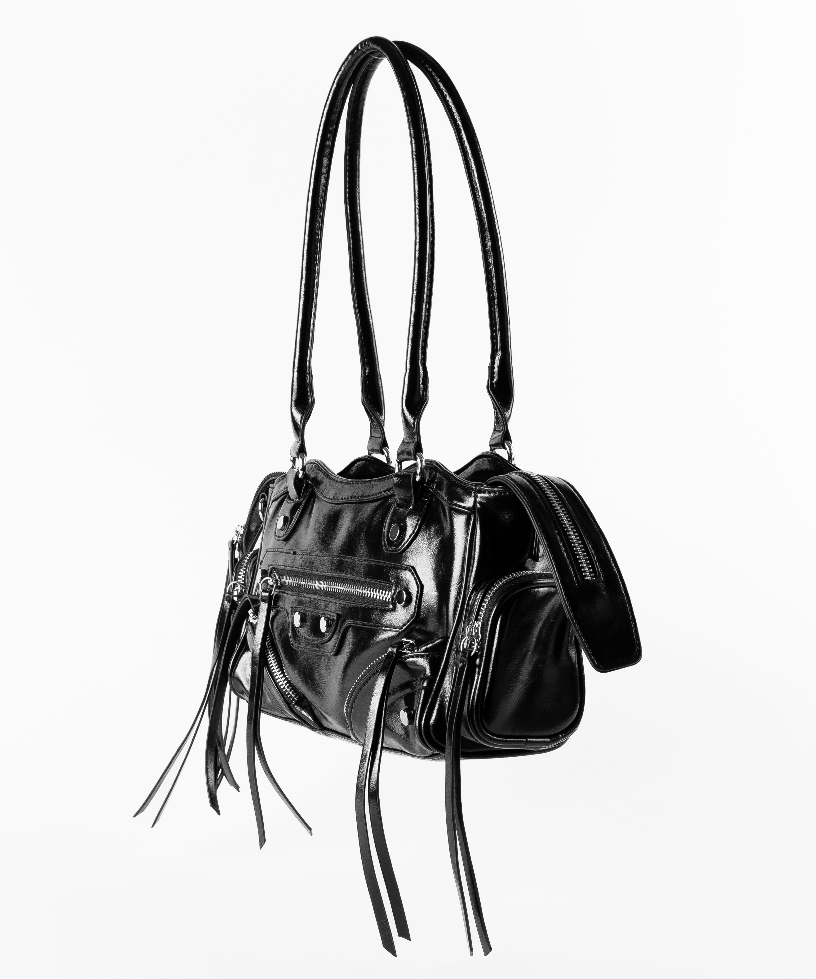 【 ショルダーストラップ付き2WAY 】ヴィンテージアウトポケットグランジボストンショルダーバッグ/ vintage out pocket grunge boston shoulder bag