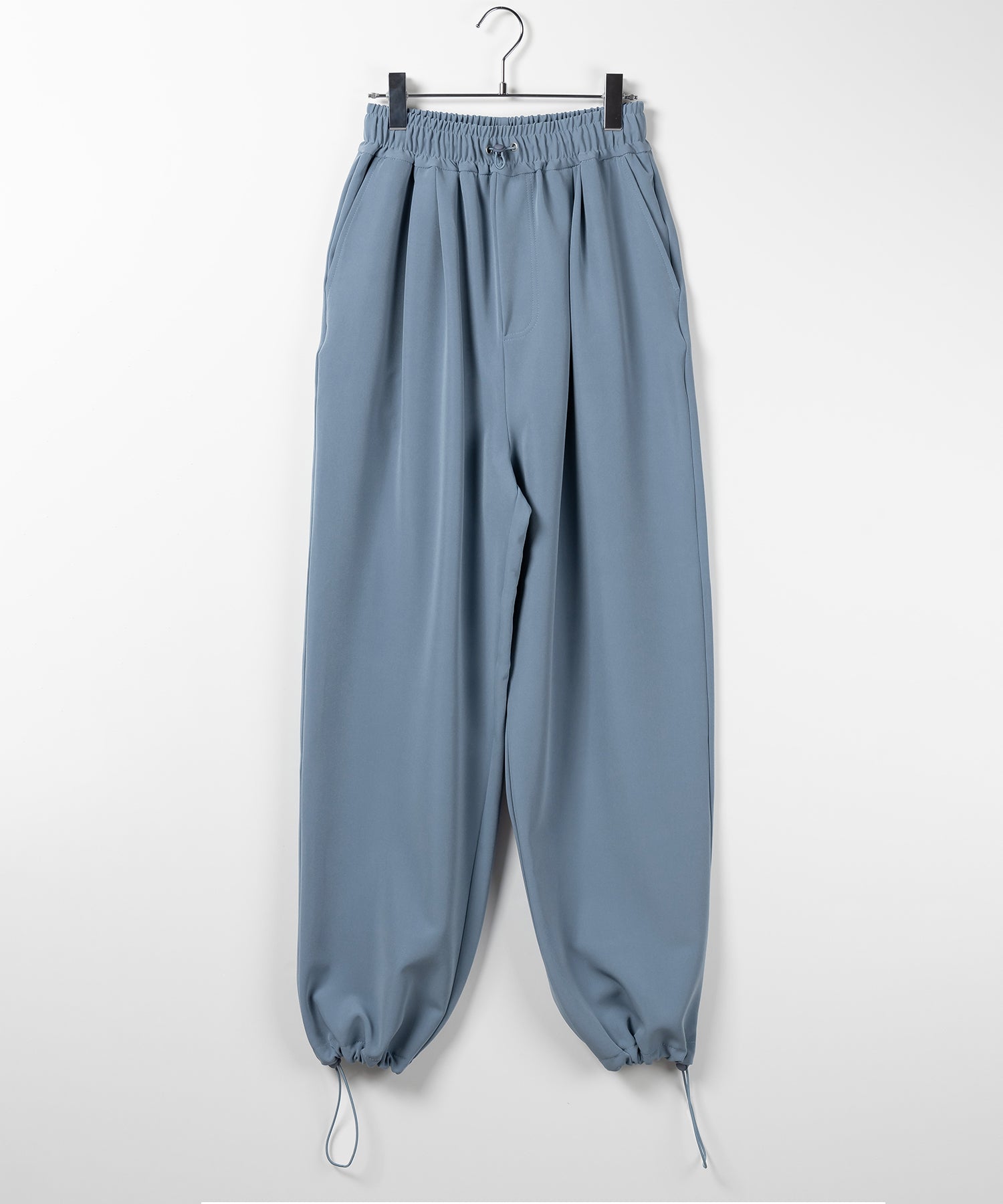 【 4size/6color 】2WAYドロストタックギャザーバルーンワイドパンツ