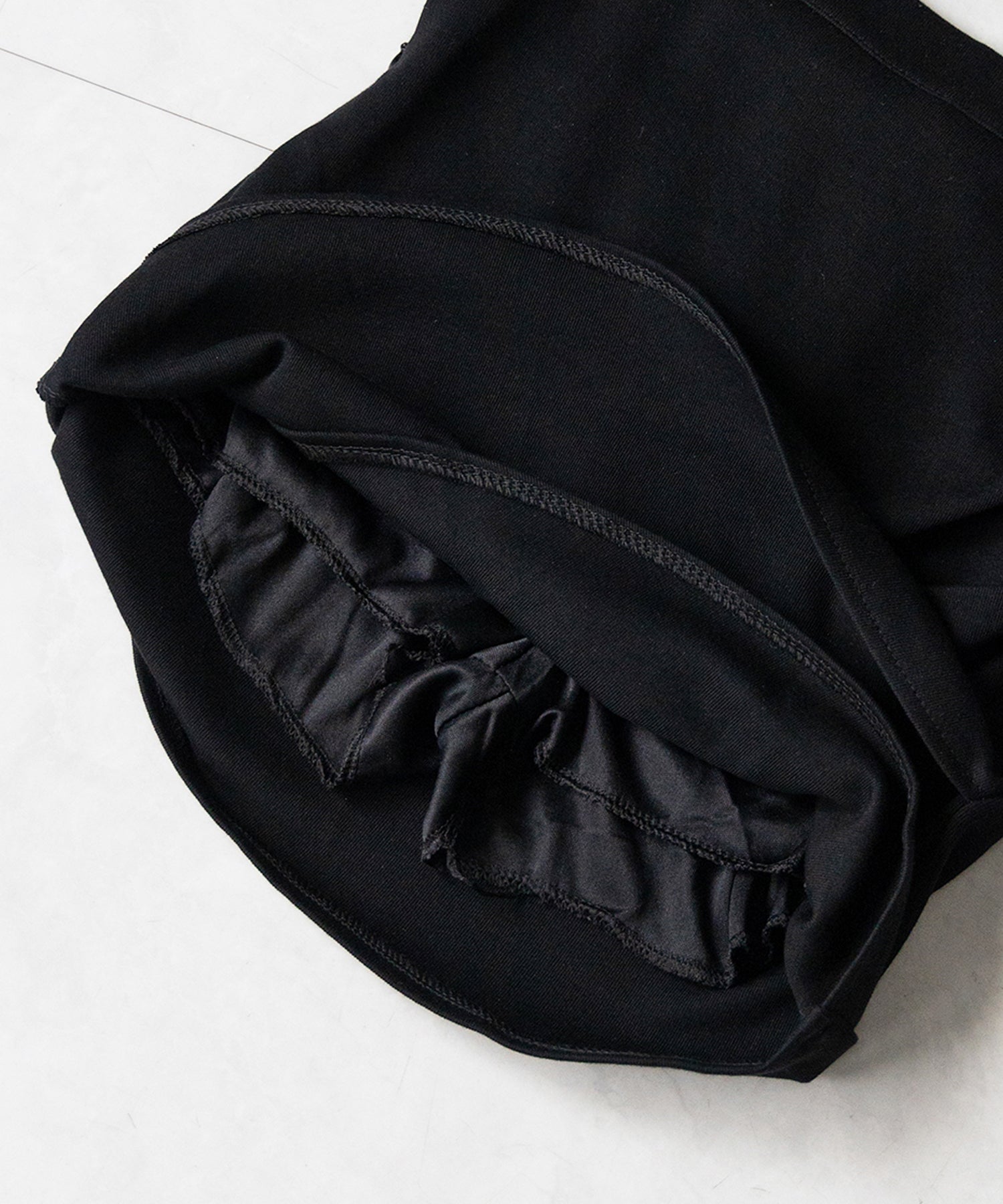 【 インパン裏地付 】サイドタックギャザータイトミニスカート /side tuck gather tight mini skirt