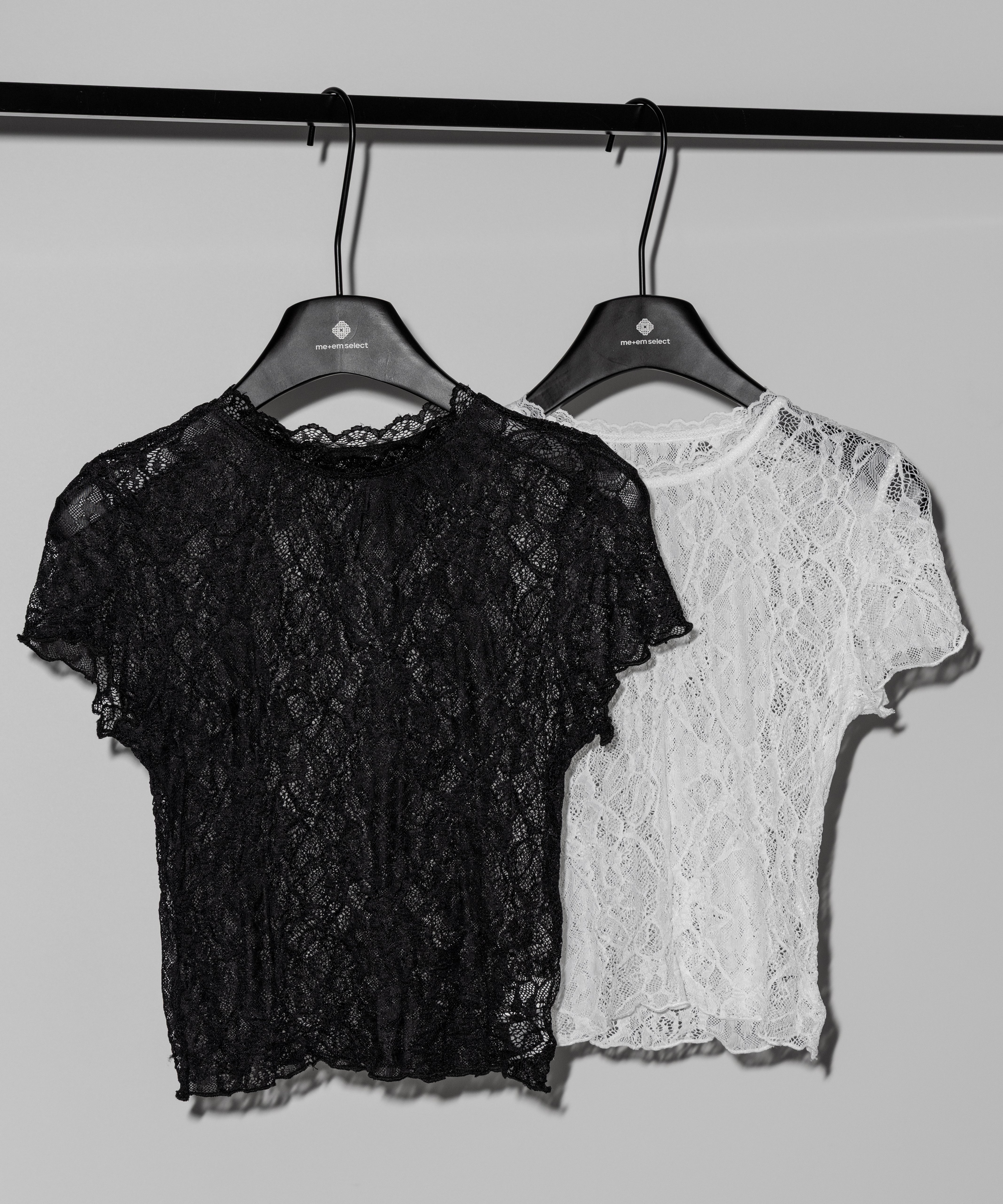 ストレッチレースショートメローTシャツ / stretch lace short mellow T-shirts