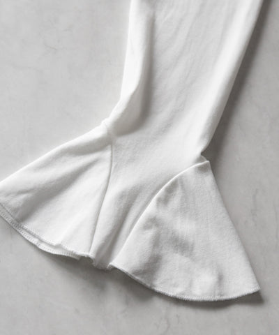 シャーリングフロントスリットオフショルトップス / shirring front slit offshoulder tops