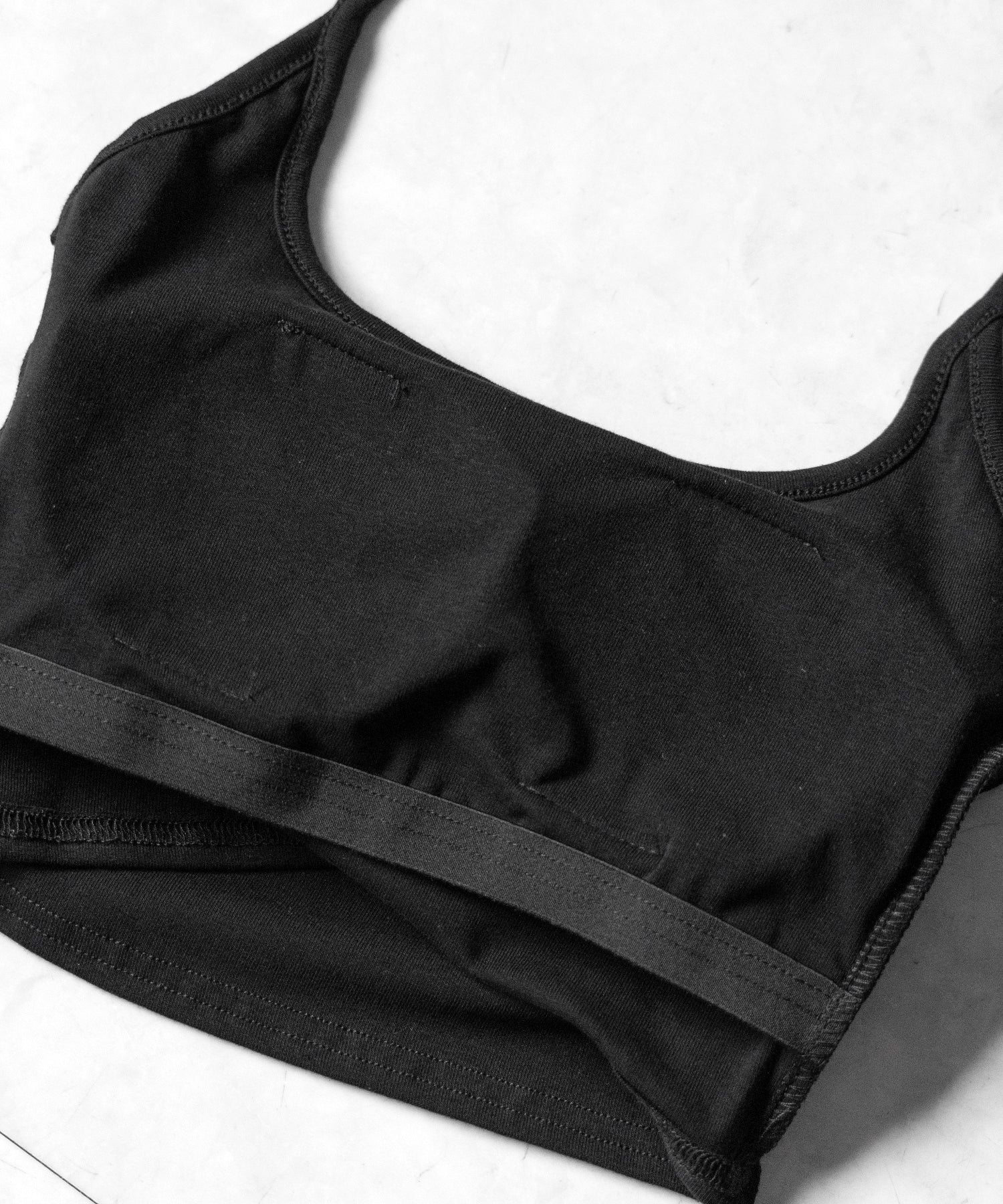 フロントリボンレイヤードトップス + ホルターキャミ SET / front ribbon layered tops + halter camisole SET