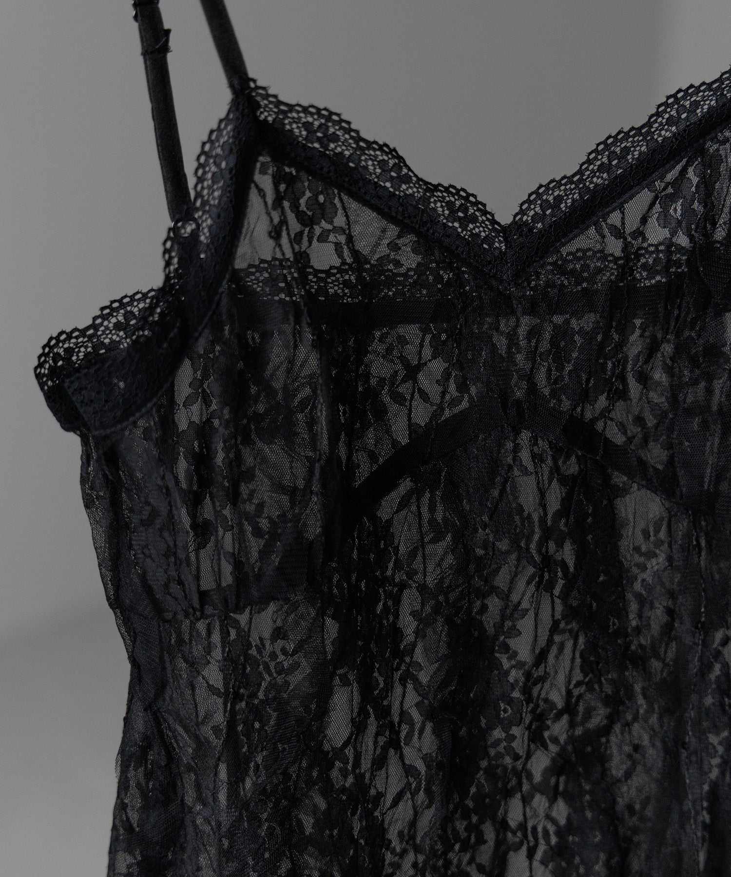【 2color 】チュールドッキングレースチュニックキャミソール / tulle docking lace tunic camisole