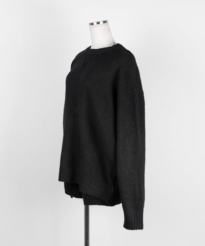 【 ニットセットアップ 】フラッフィーオーバーサイズニット + ニットショートパンツ SET / fluffy over size knit + knit short pants SET