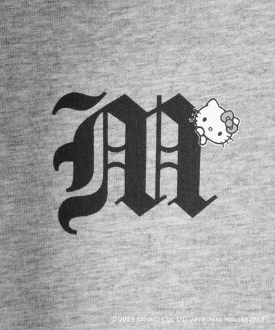【 HELLO KITTY × me+em select 】ハローキティM LOGO ワイドスウェットパンツ / Hello Kitty M Logo wide sweatpants 【 セットアップ着用可能 】