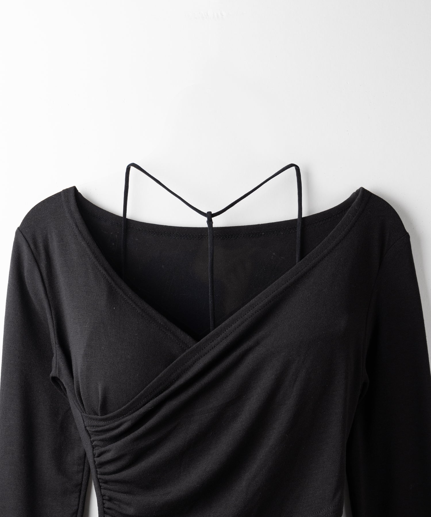【 2点セット 】Y-ストラップスリムギャザーレイヤードトップス / Y-strap slim gather layered tops